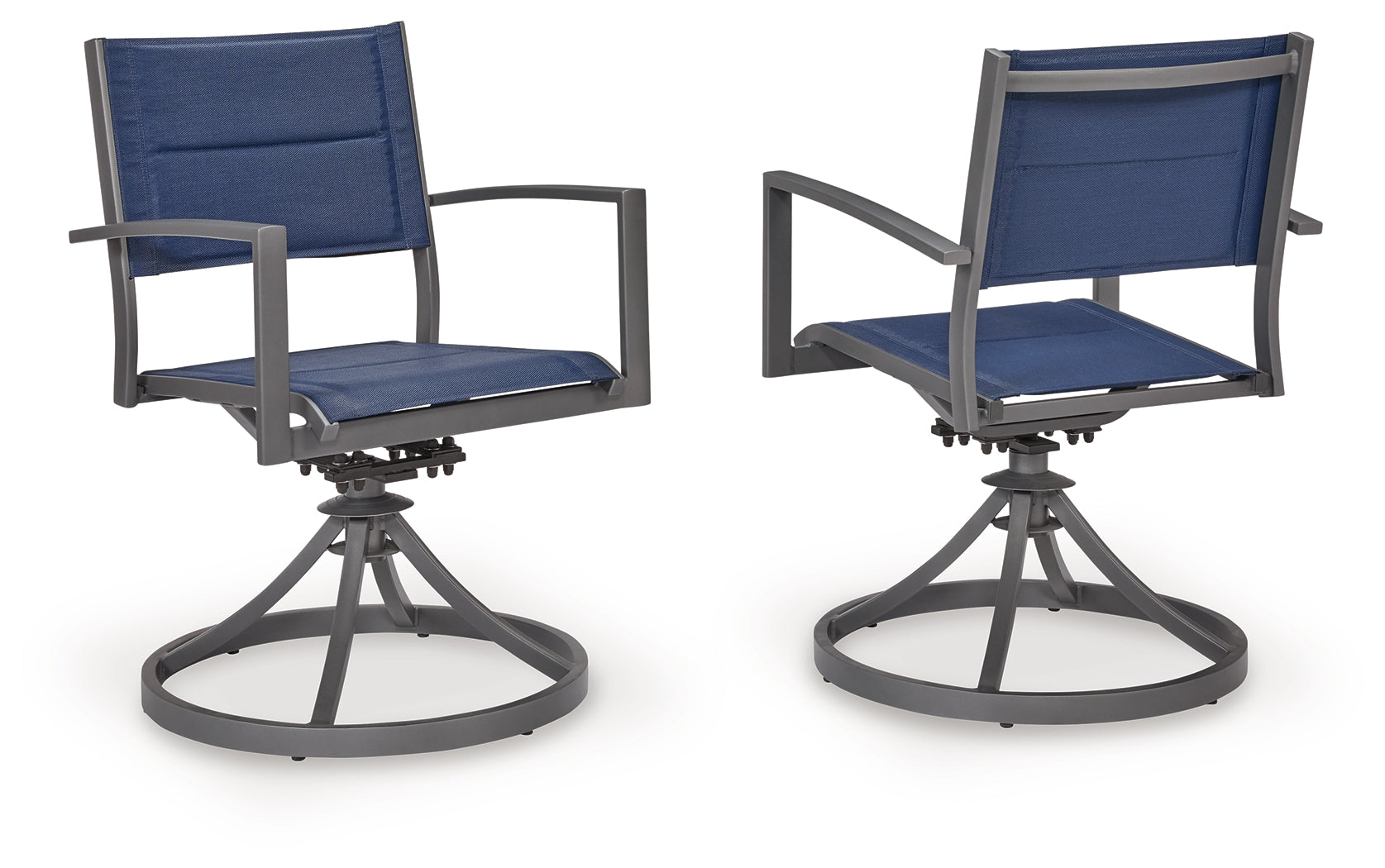 Rocky Creek Blue/Gray Outdoor Sling Swivel Chair (Set of 2) - PCP326-602A