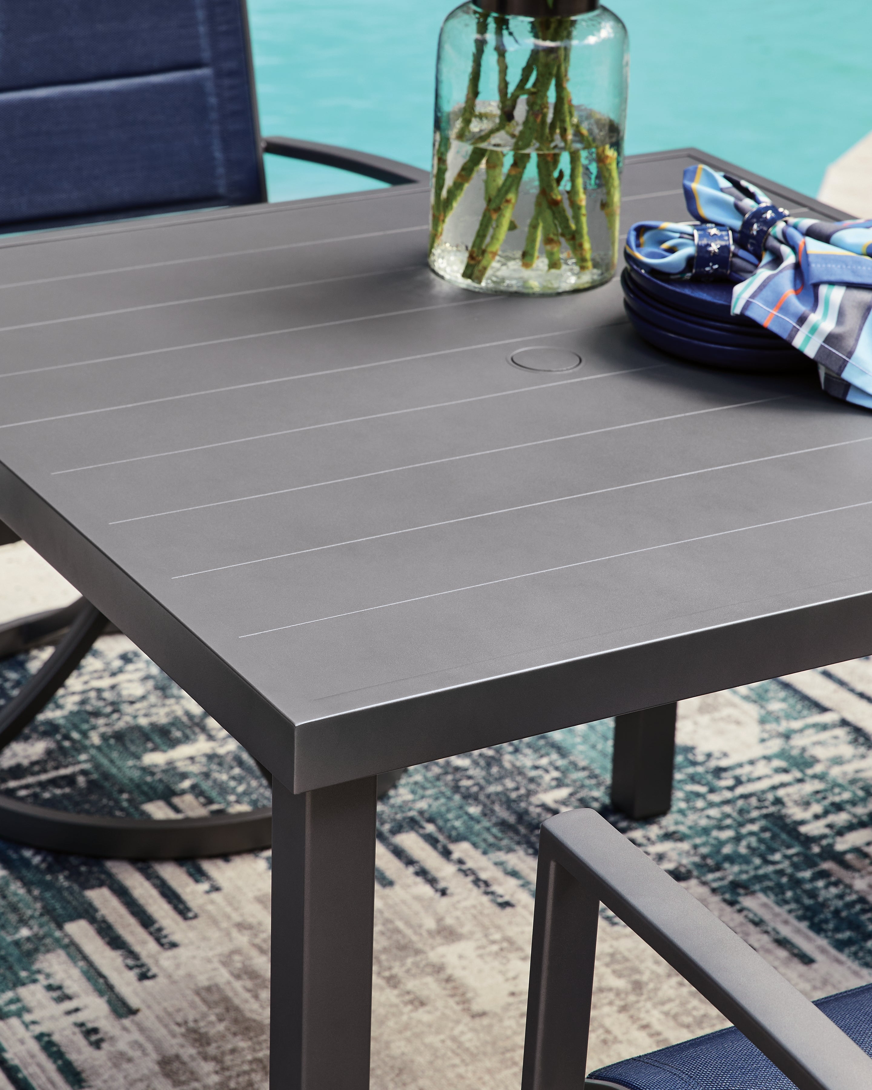 Rocky Creek Gray Outdoor Dining Table - PCP326-615