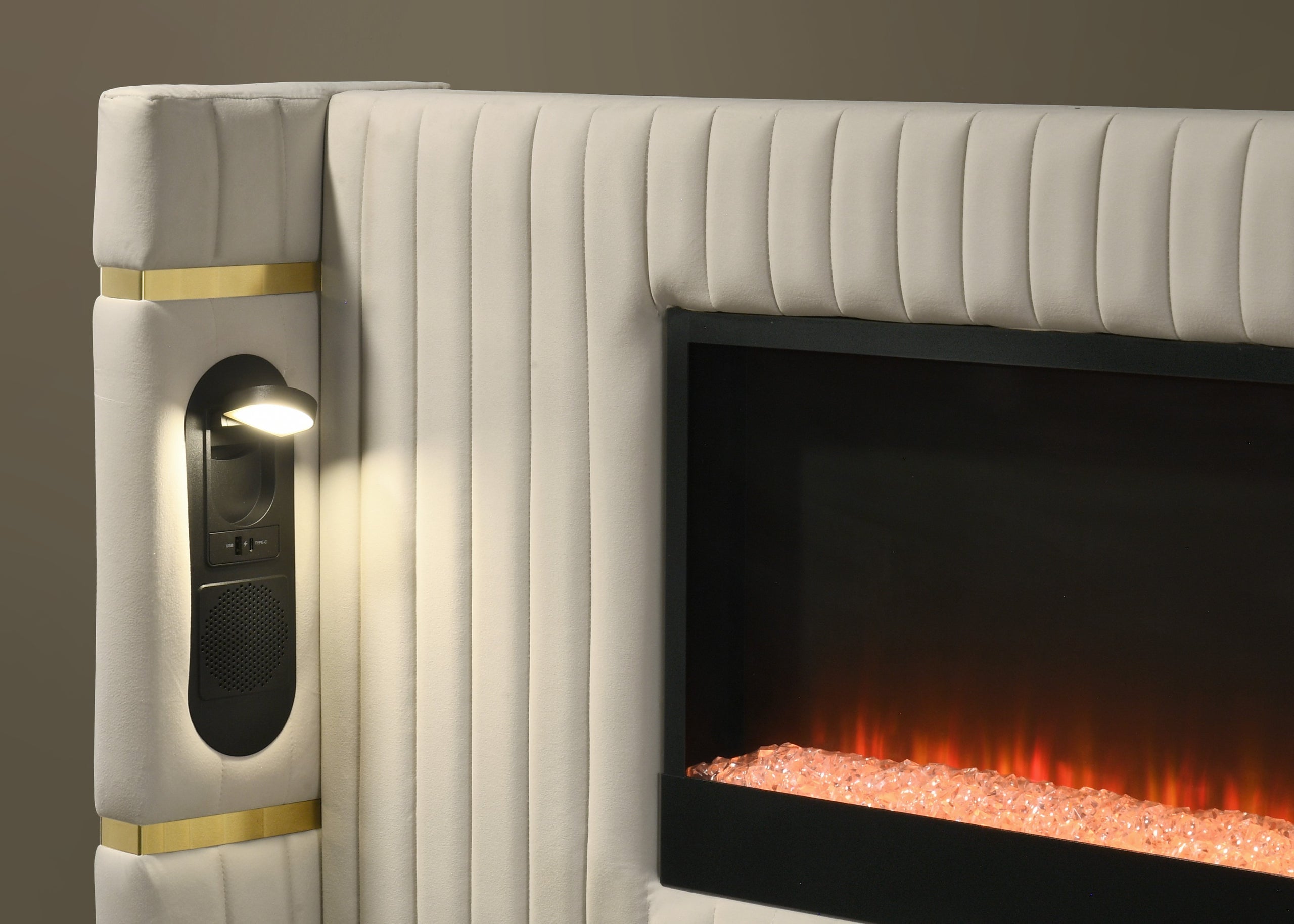 Romance2 Cream Platform Bed - Queen, King *King - ROMANCE2 CREAM King