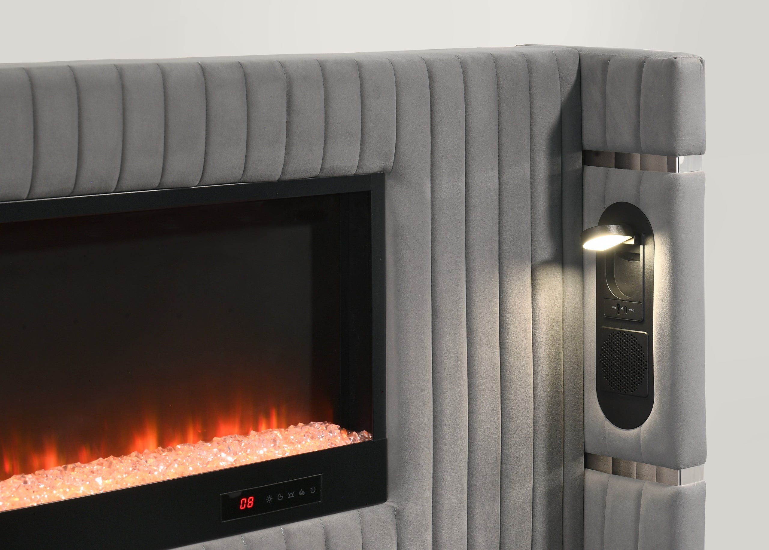 Romance2 Gray Platform Bed - Queen, King *King - ROMANCE2 GRAY King