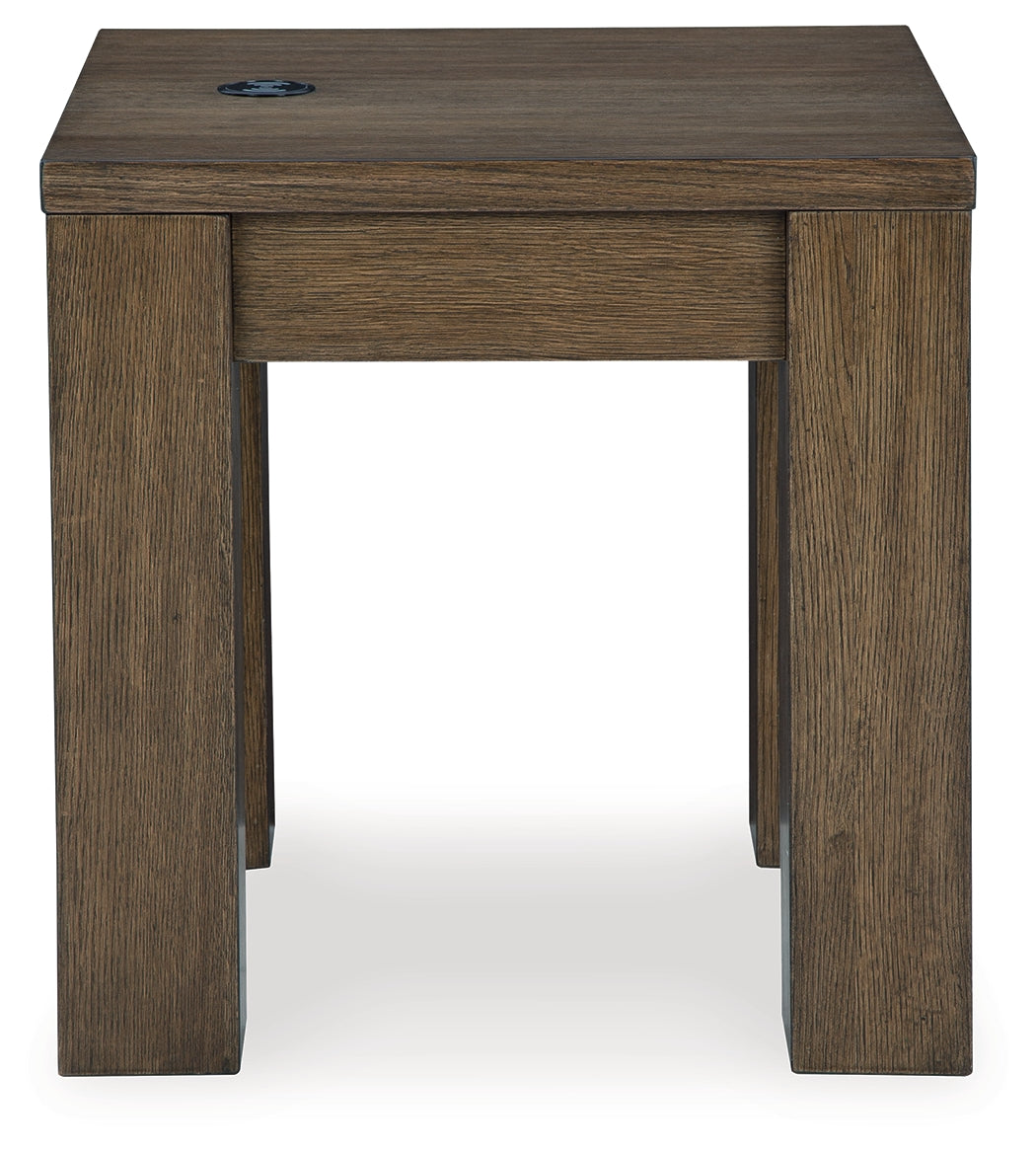 Rosswain Coffee Table with 2 End Tables in Warm Brown - PKG018509