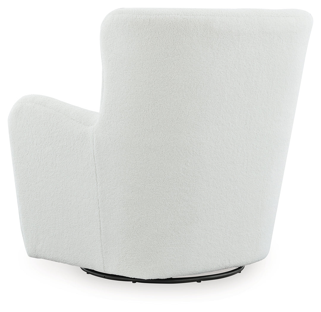 Rowenburg Cream Swivel Glider Accent Chair - A3000797