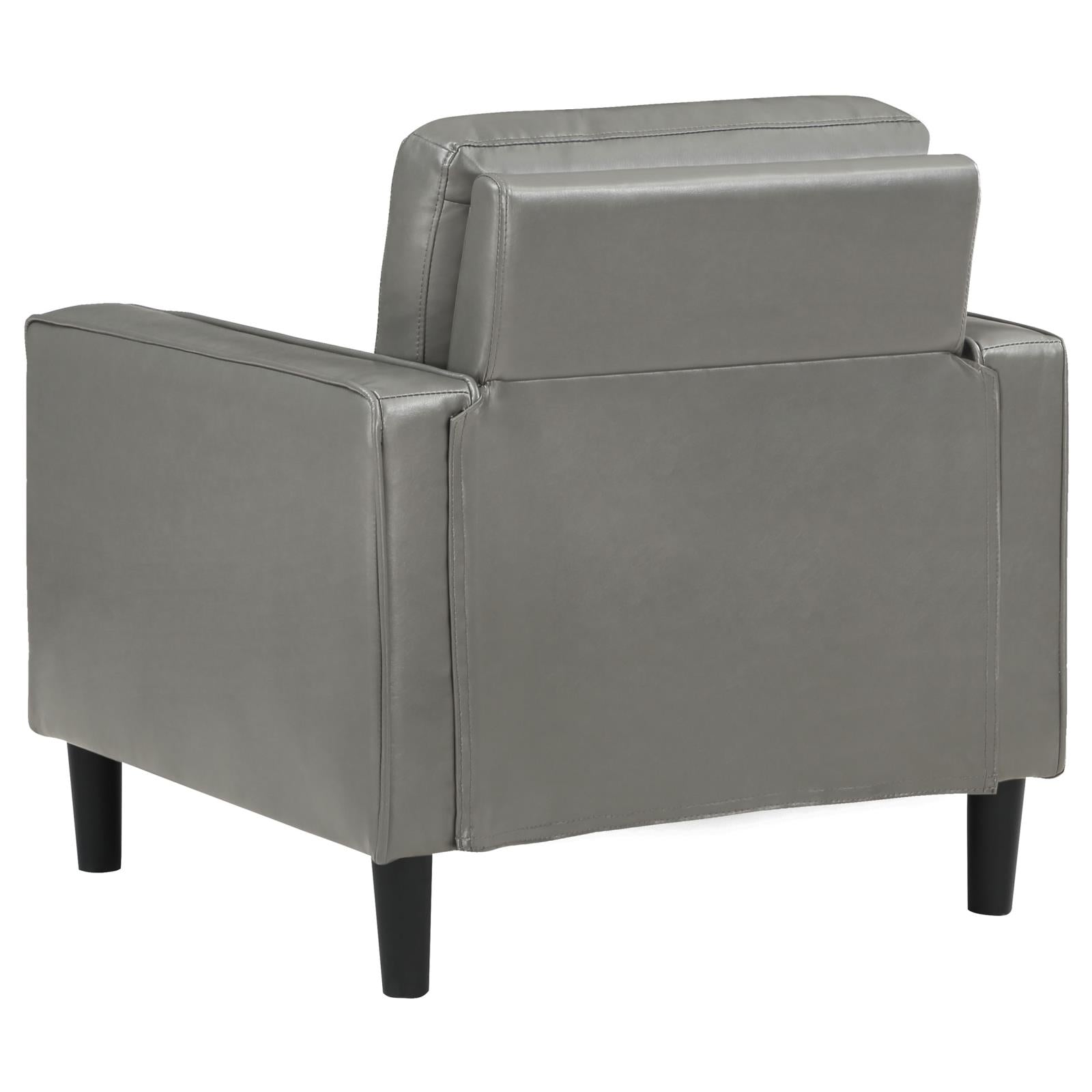 Ruth Gray 3-Piece Upholstered Track Arm Faux Leather Sofa Set from Coaster - Luna Furniture