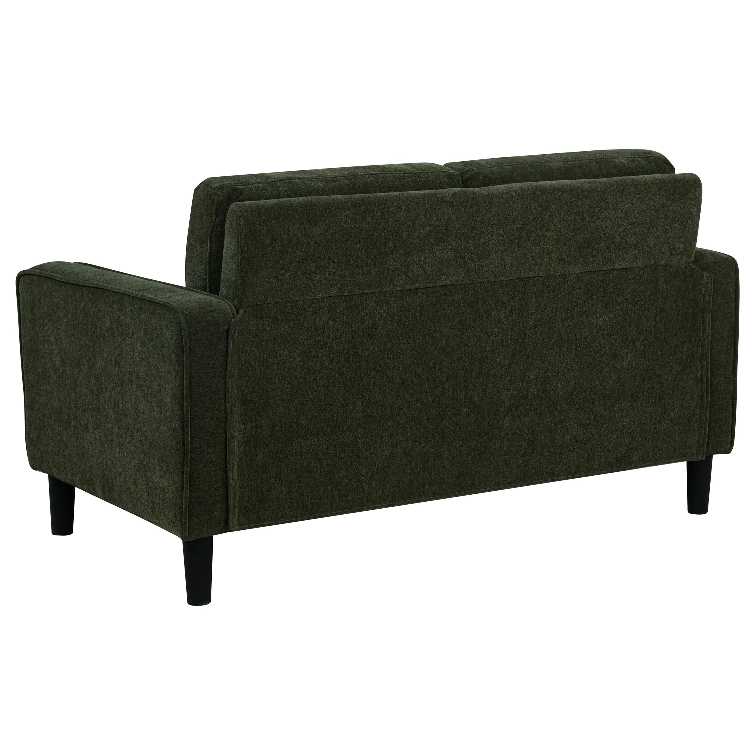 Ruth Fabric Upholstered Track Arm Loveseat Matcha Green - 511215