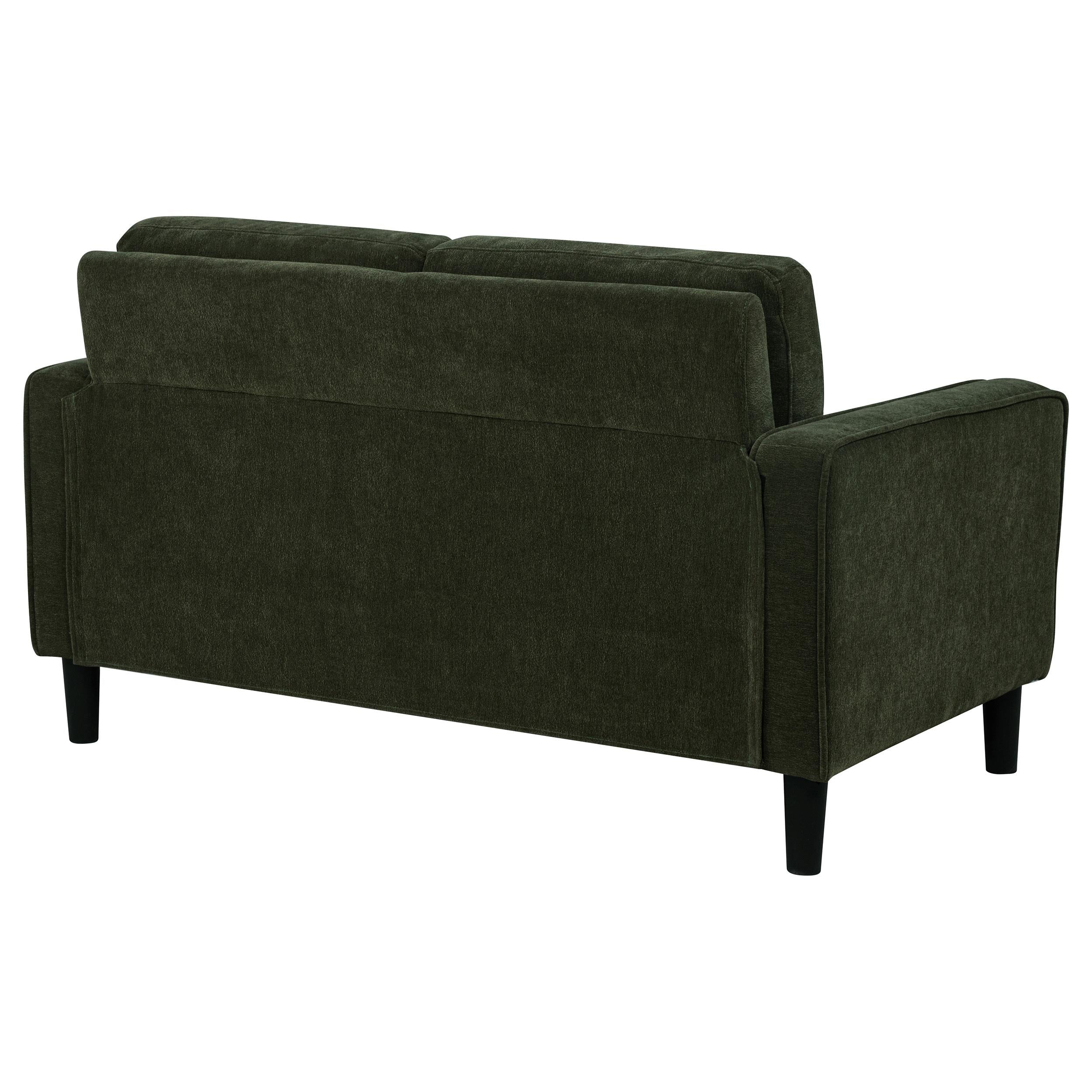 Ruth Fabric Upholstered Track Arm Loveseat Matcha Green - 511215