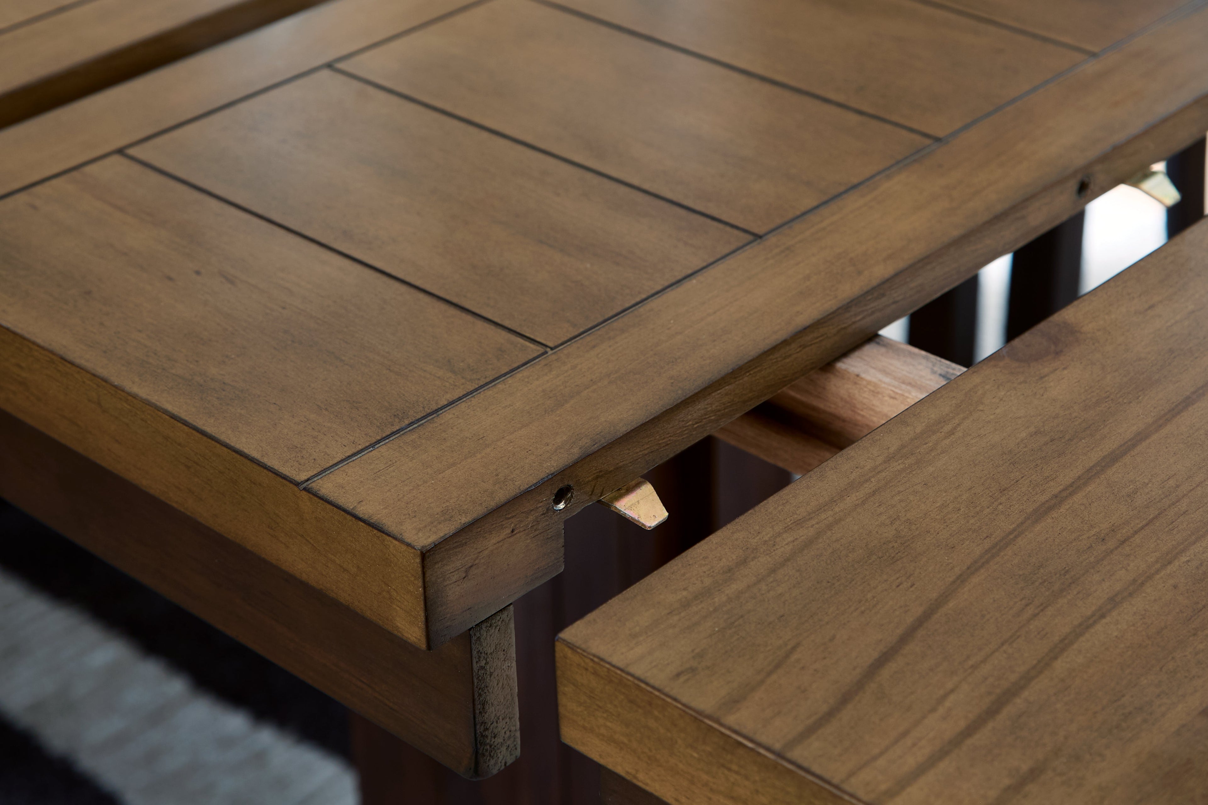 Rylandeen Counter Height Dining Table and 8 Barstools in Light Brown/Dark Brown from Ashley - Luna Furniture