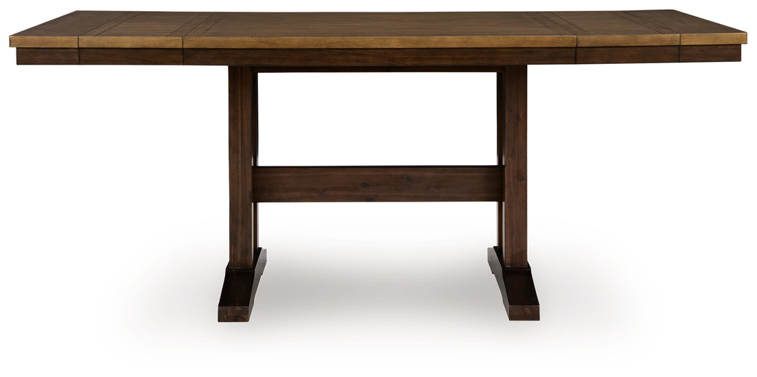 Rylandeen Light Brown/Dark Brown Counter Height Dining Extension Table - PCD651-32