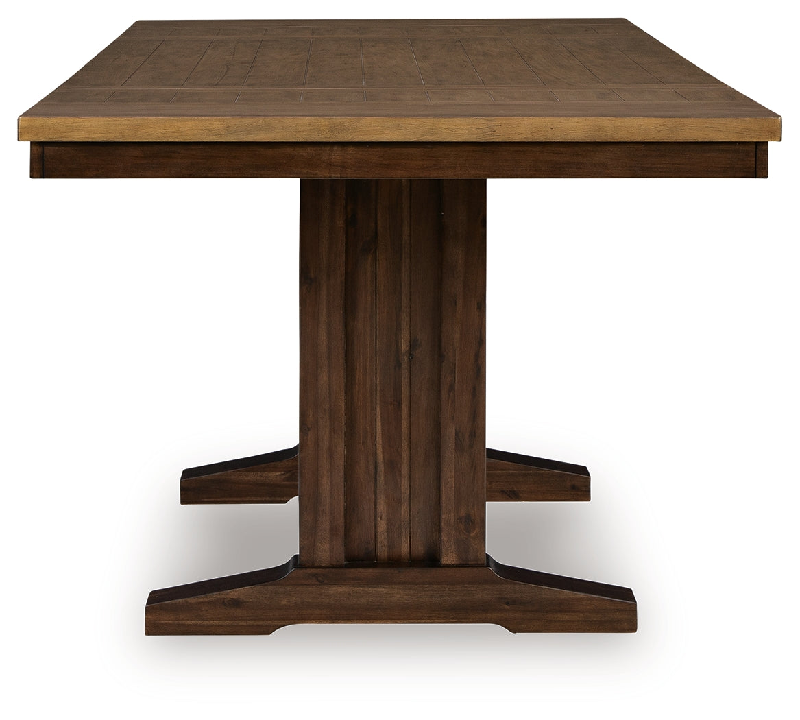 Rylandeen Light Brown/Dark Brown Counter Height Dining Extension Table - PCD651-32