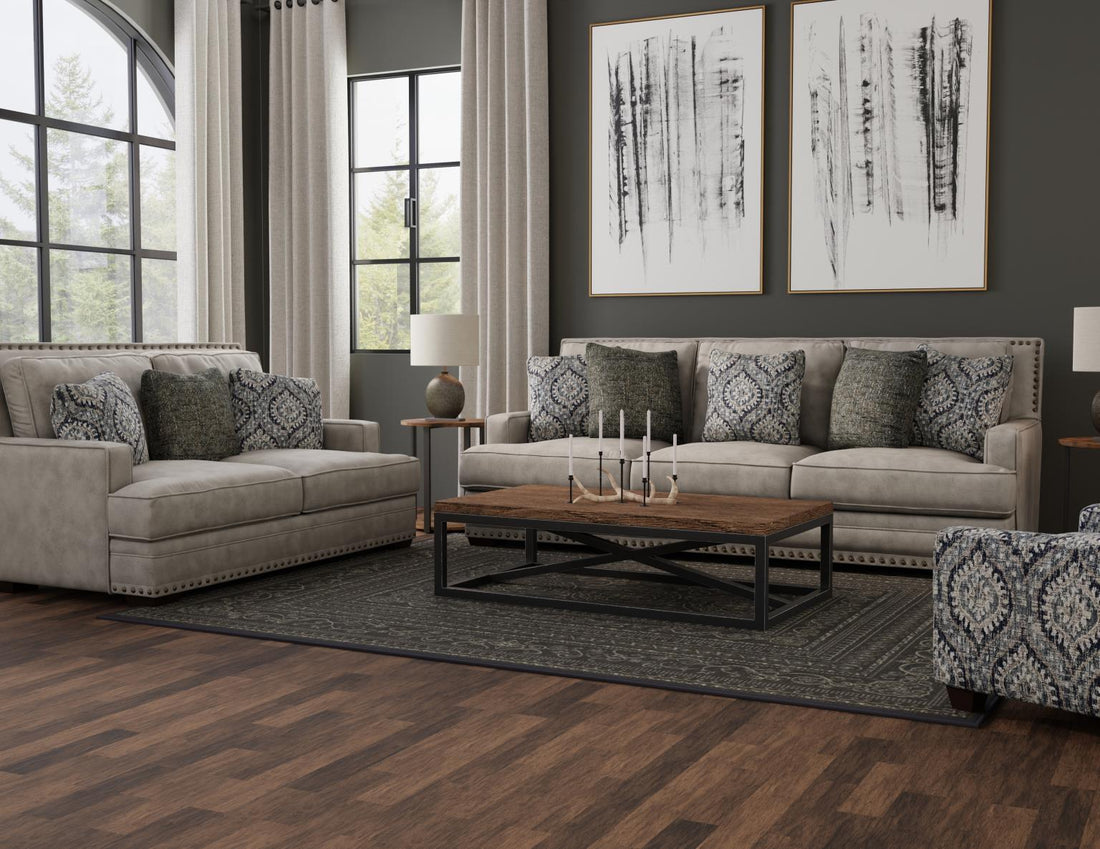 Corinthian Antelope Dove Sofa & Loveseat