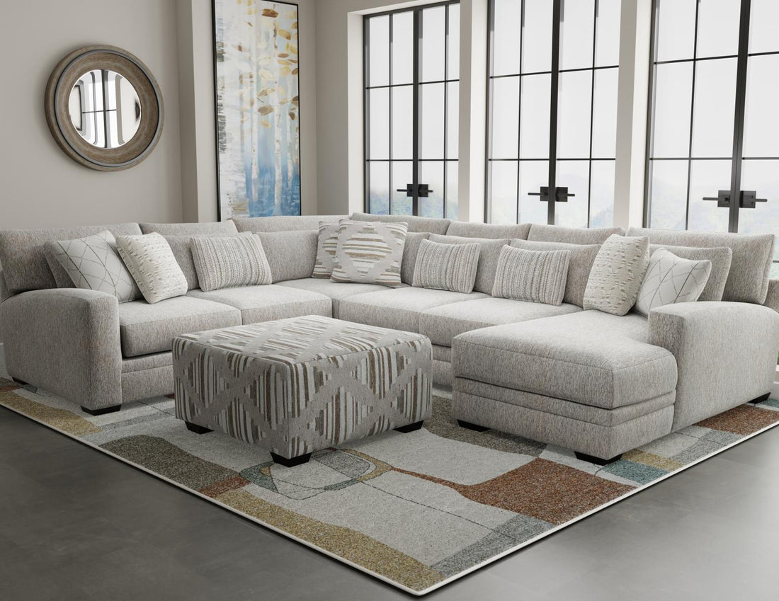 Corinthian Wildthing Wheat 3-Piece Oversized Sectional