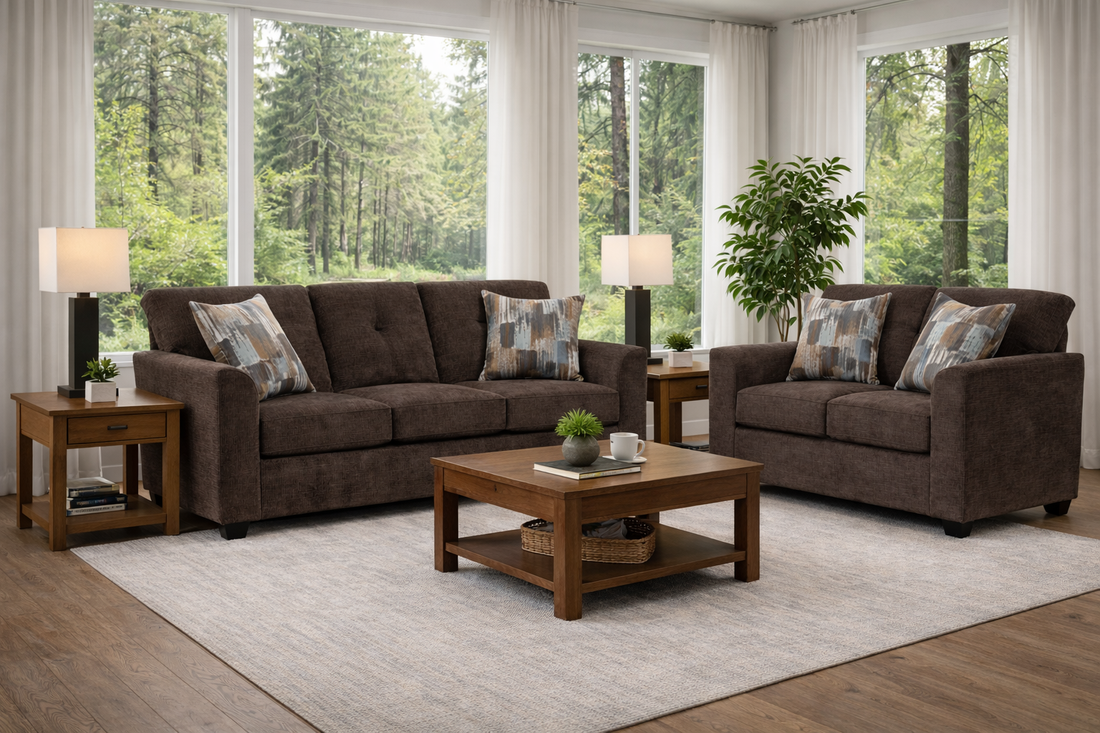 Washington 3000 Chocolate Sofa & Loveseat
