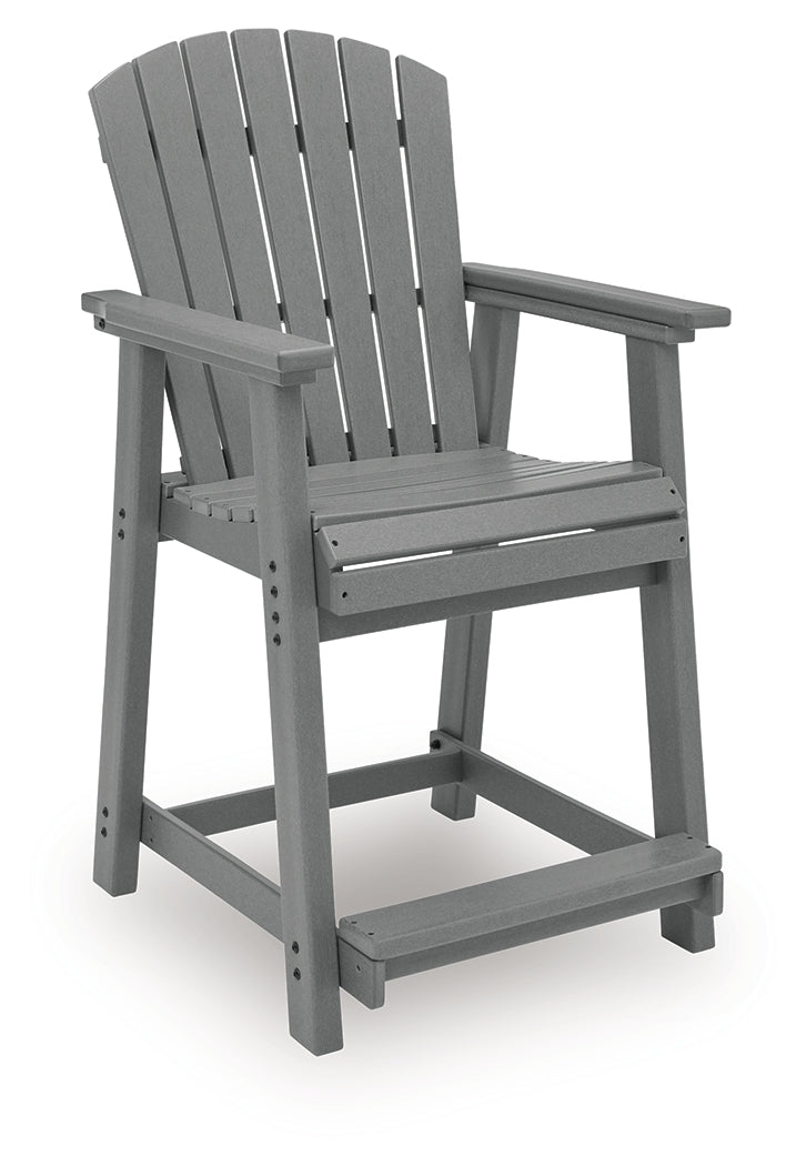 Sanctuary Beach Dark Gray Outdoor Counter Height Bar Stool (Set of 2) - PCP227-124