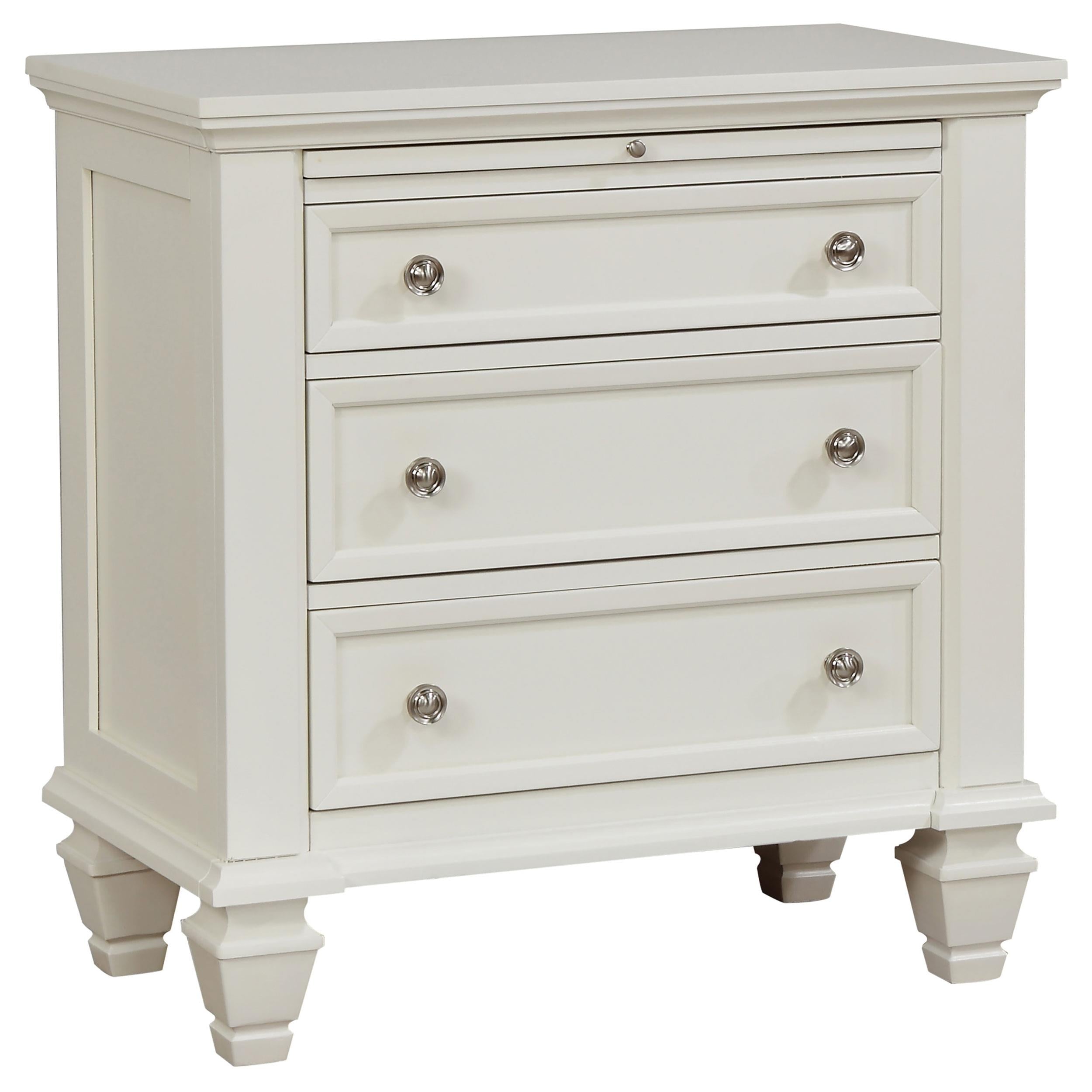 Sandy Beach 5-piece Eastern King Bedroom Set Cream White - 201301KEN-S5