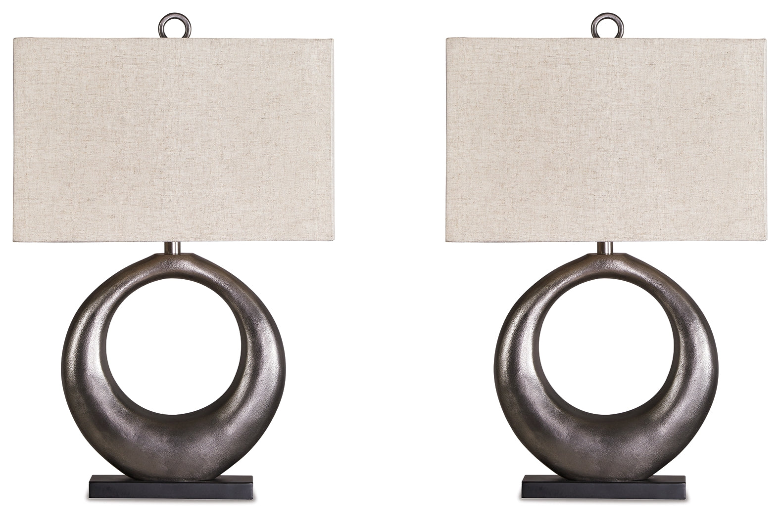 Saria Antique Silver Finish Table Lamp (Set of 2) - L207394X2