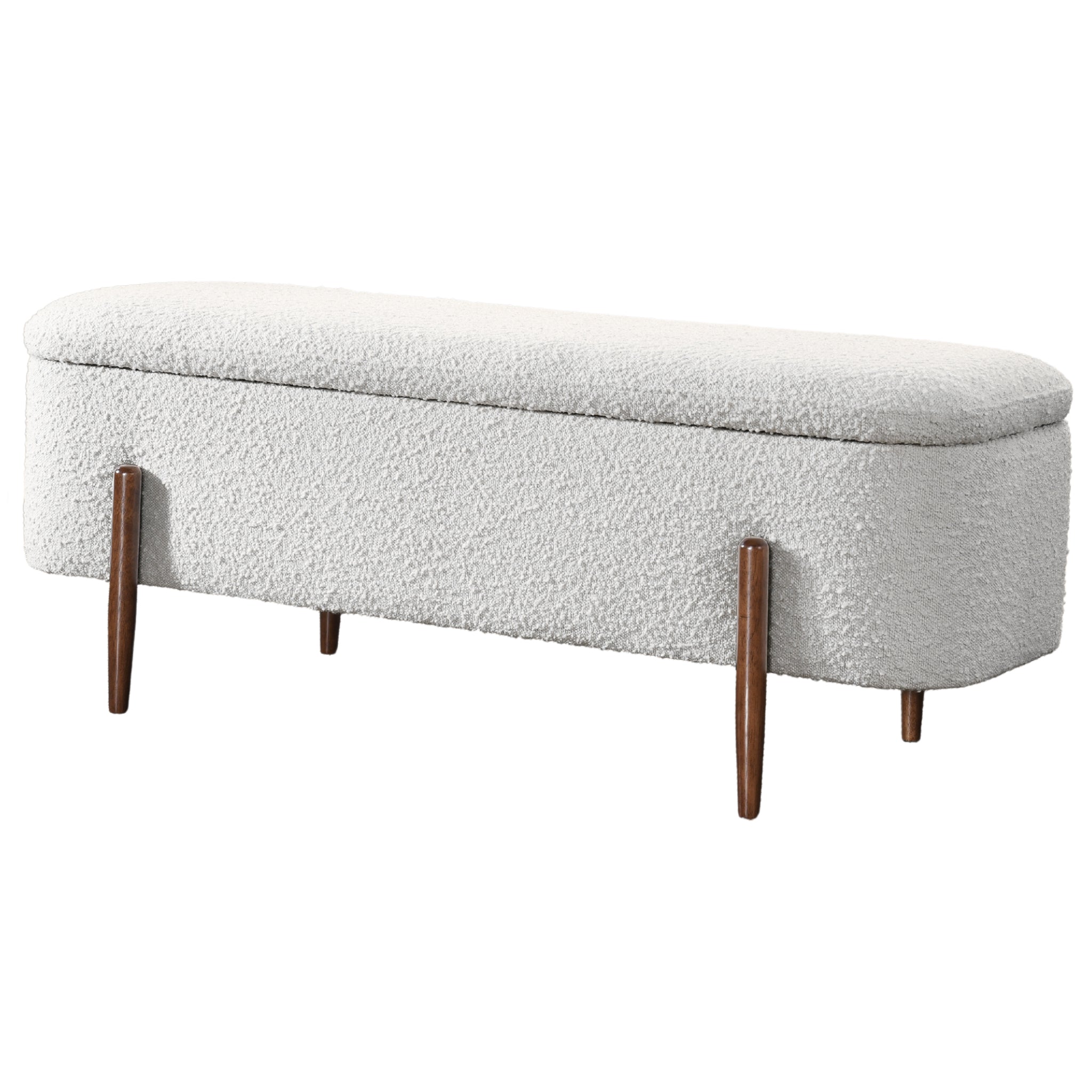 Sarna Ivory Boucle Storage Bench - BWS00500201