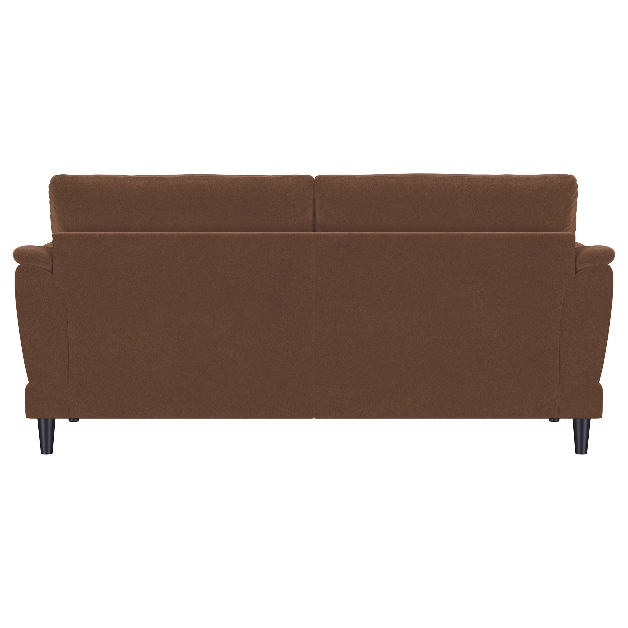 Selma Velvet Upholstered Crescent Arm Sofa Rust - 552101