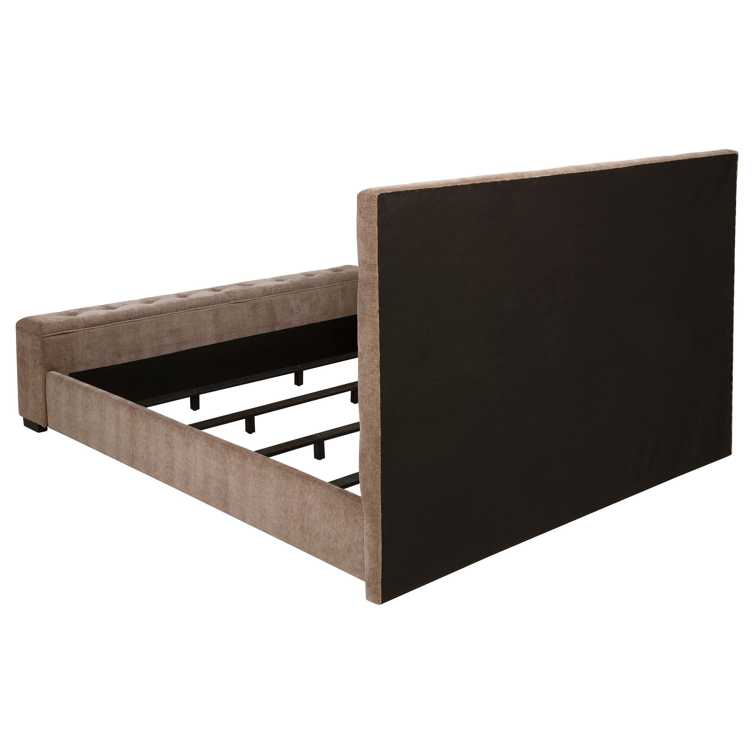 Senna Upholstered Queen Audio Fireplace Bed Brown - 305811Q