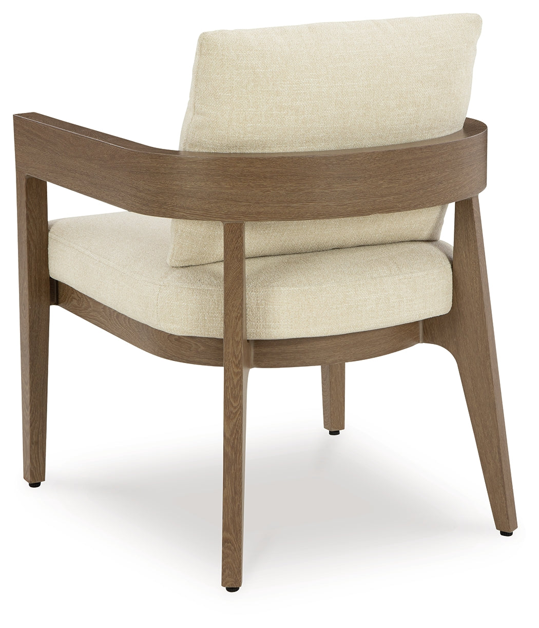 Serene Bay Outdoor Dining Table and 4 Chairs in Dark Brown from Ashley - Luna Furniture