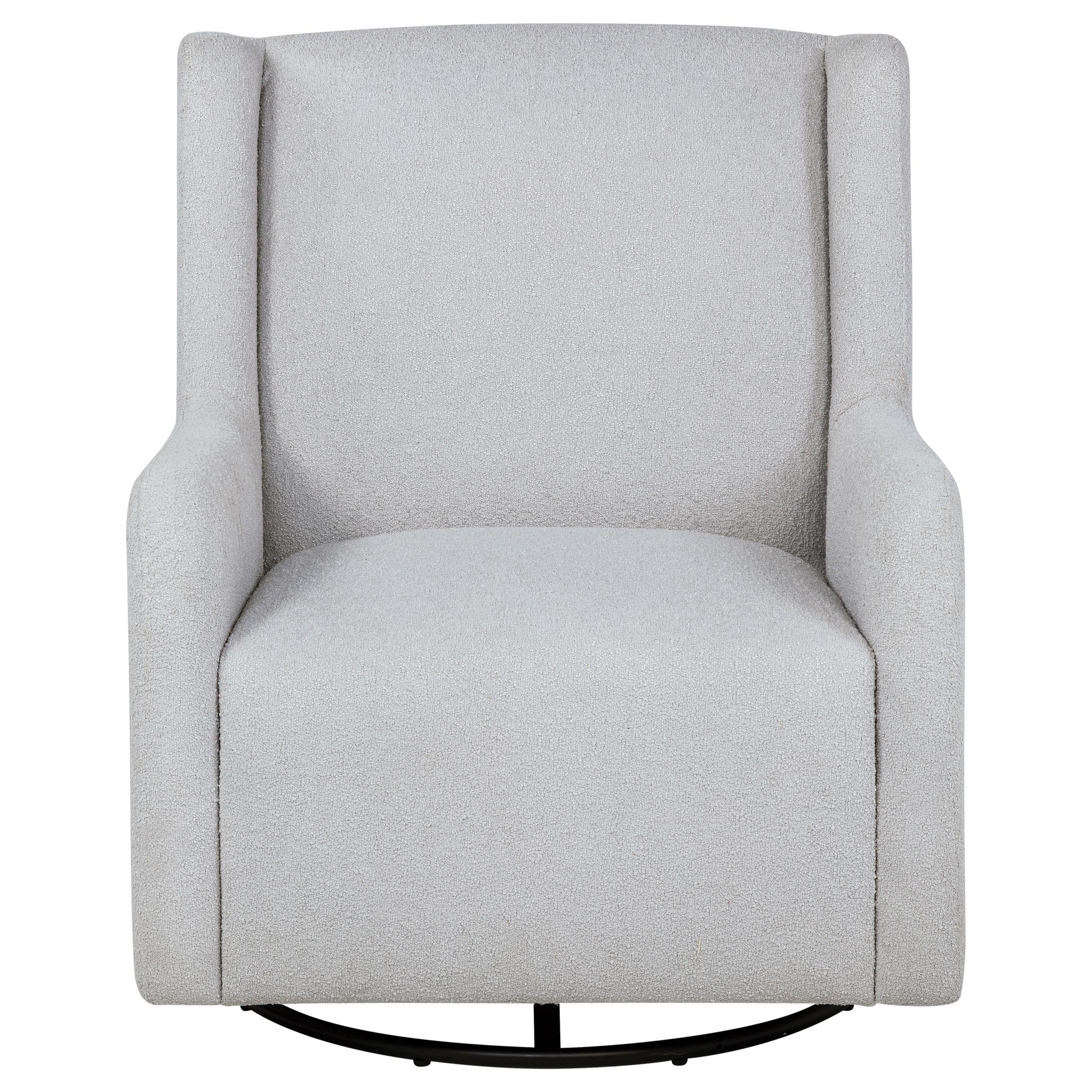 Serra Boucle Upholstered Swivel Glider Recliner Dove Grey - 902454