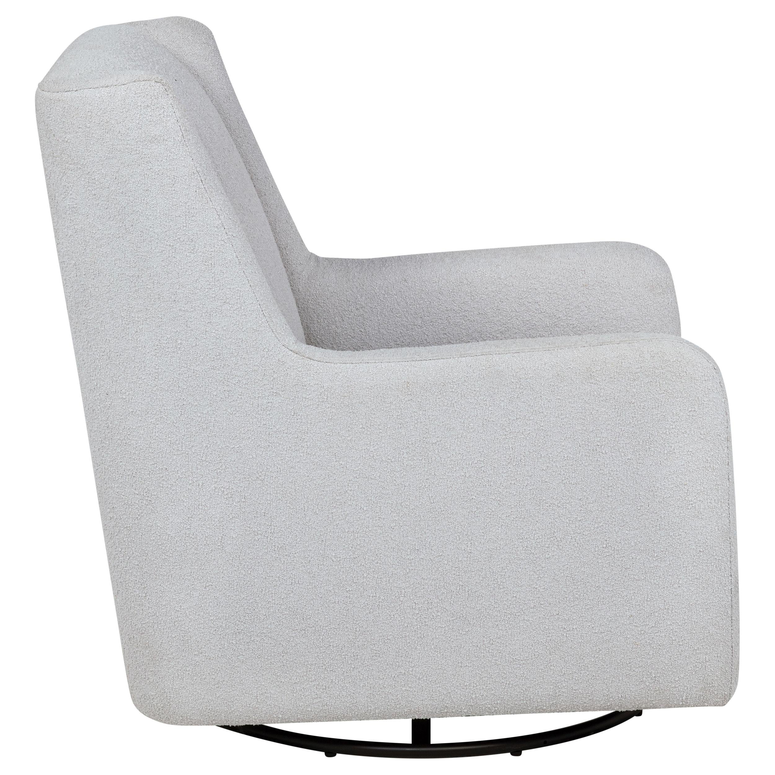 Serra Boucle Upholstered Swivel Glider Recliner Dove Grey - 902454