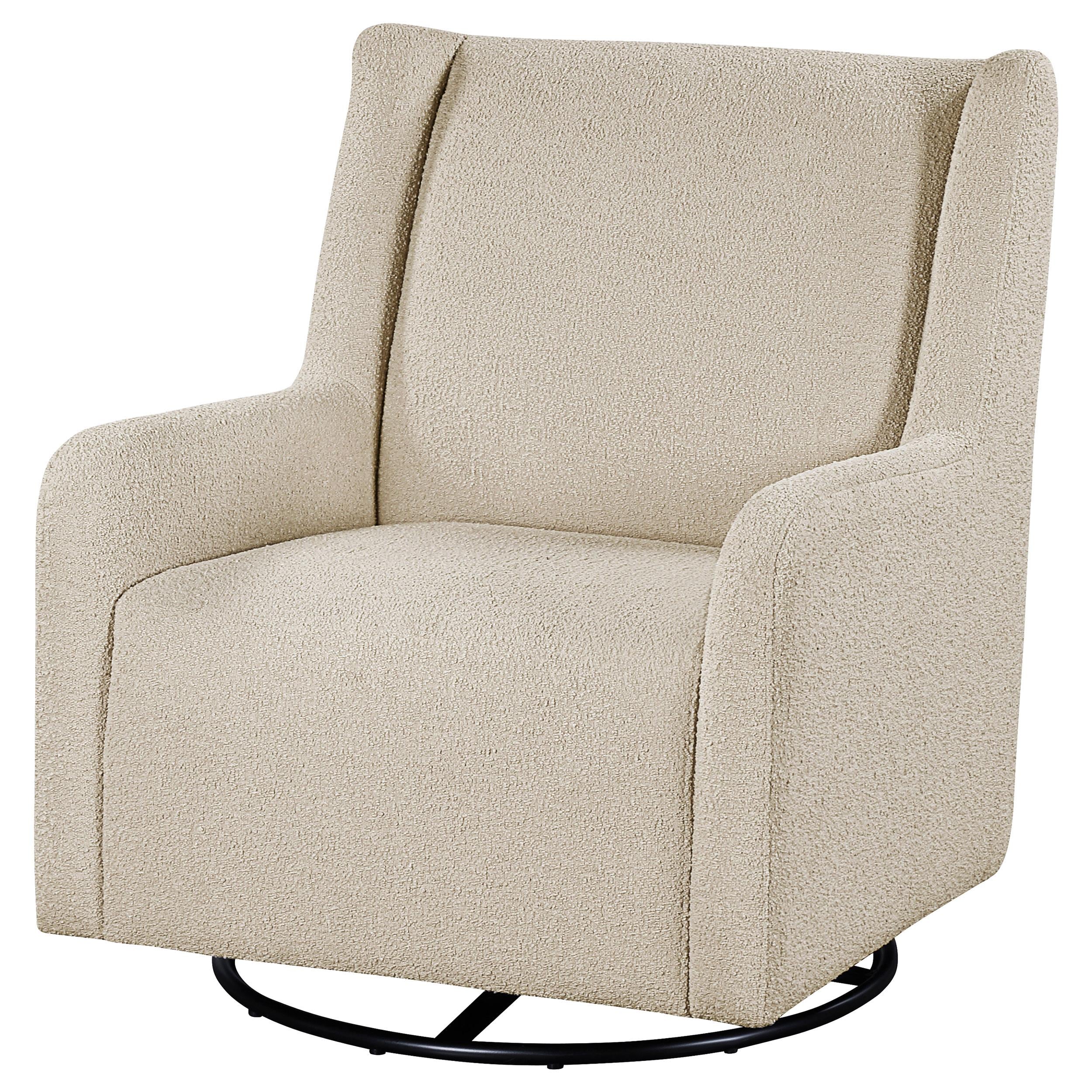Serra Boucle Upholstered Swivel Glider Recliner Sandy Beige - 902453