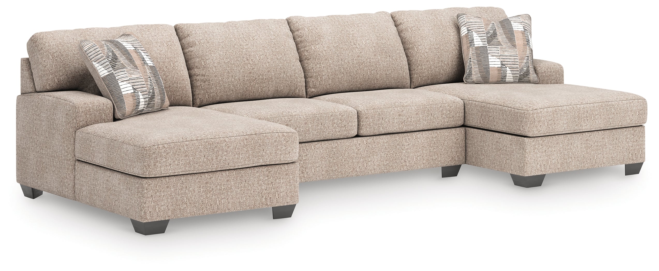 Seyler Lane Hemp 3-Piece Sectional with Double Chaise - 48404S7