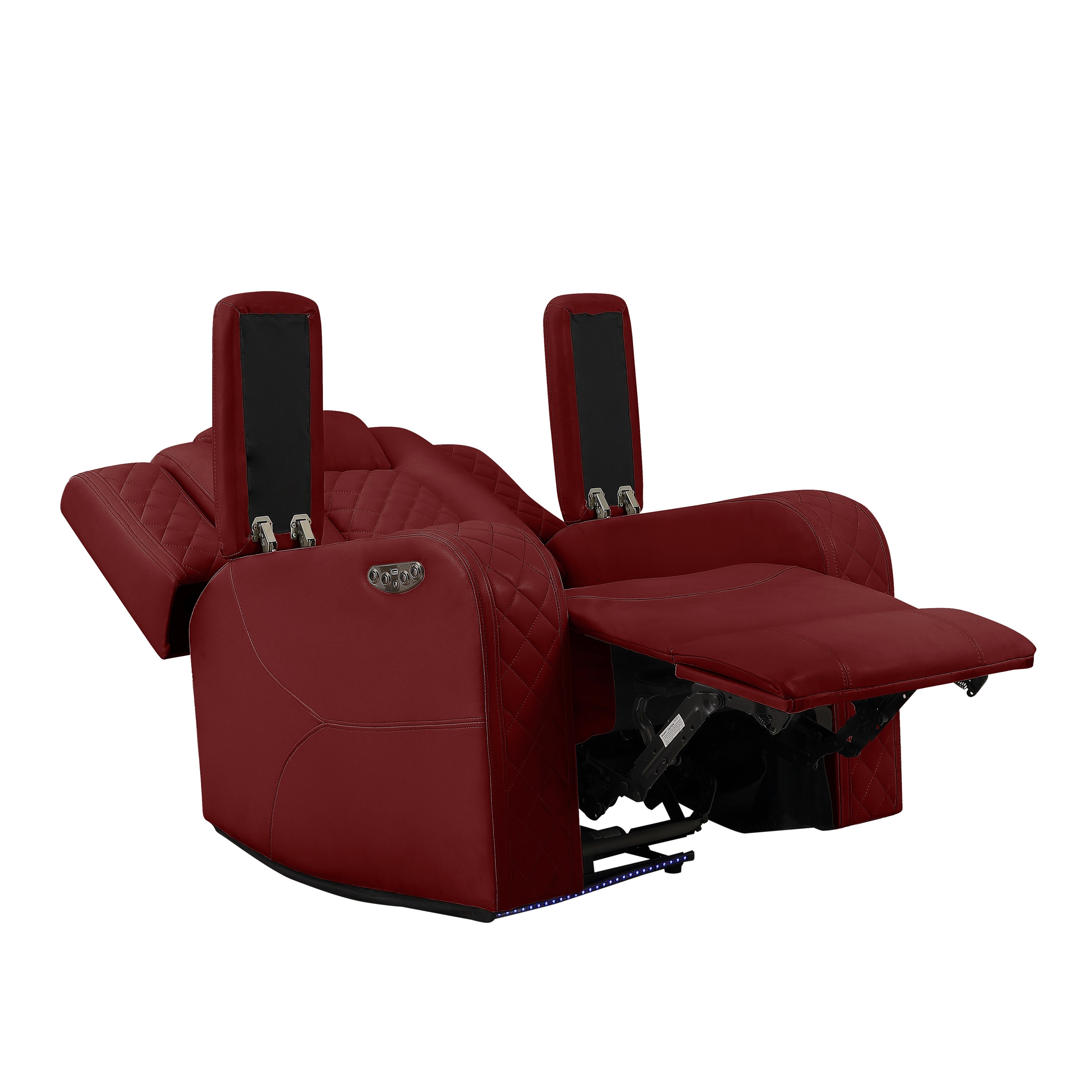 SH8895RED-1 PW RECLN CHAIR W/ PW HEADREST, LED LIGHT - SH8895RED-1