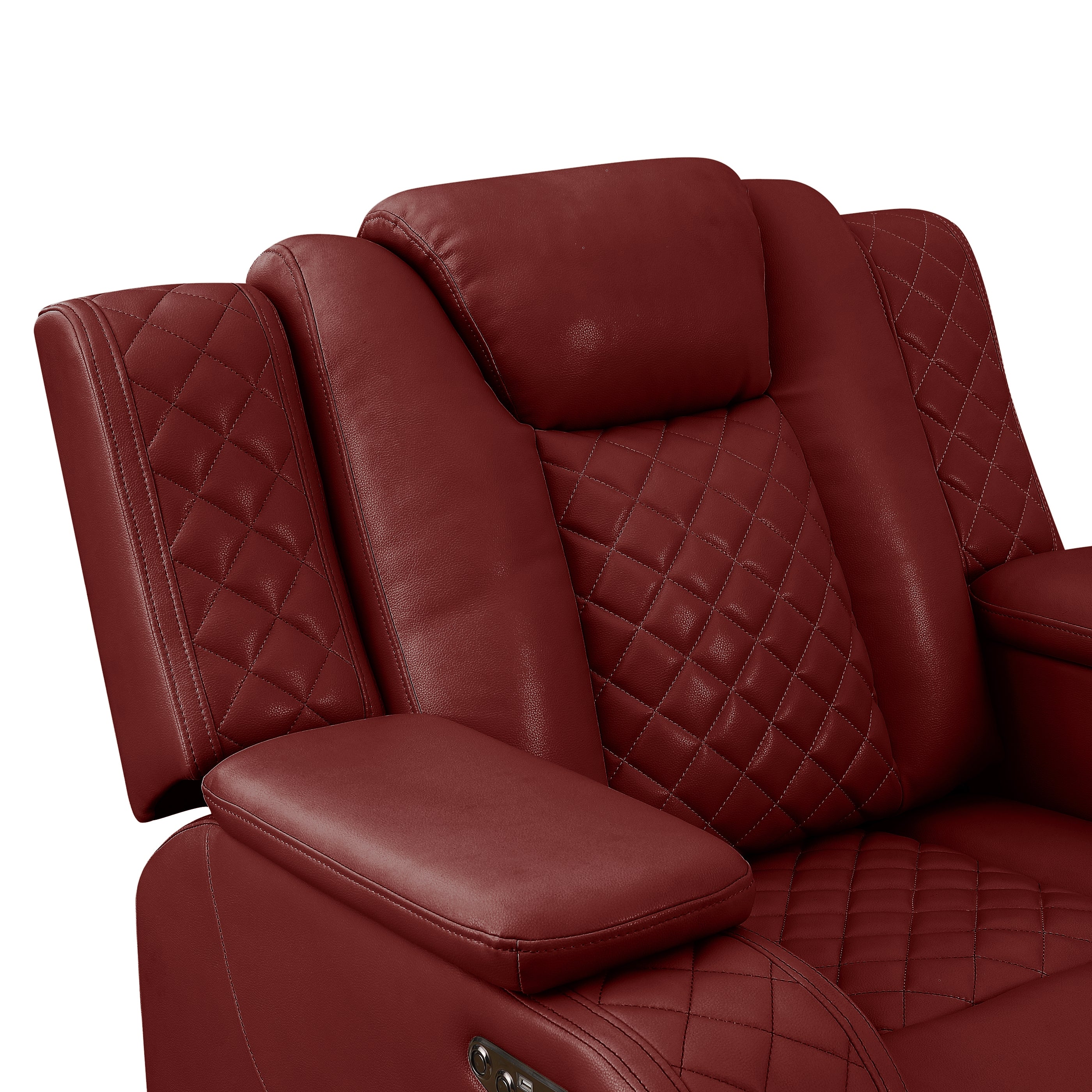 SH8895RED-1 PW RECLN CHAIR W/ PW HEADREST, LED LIGHT - SH8895RED-1