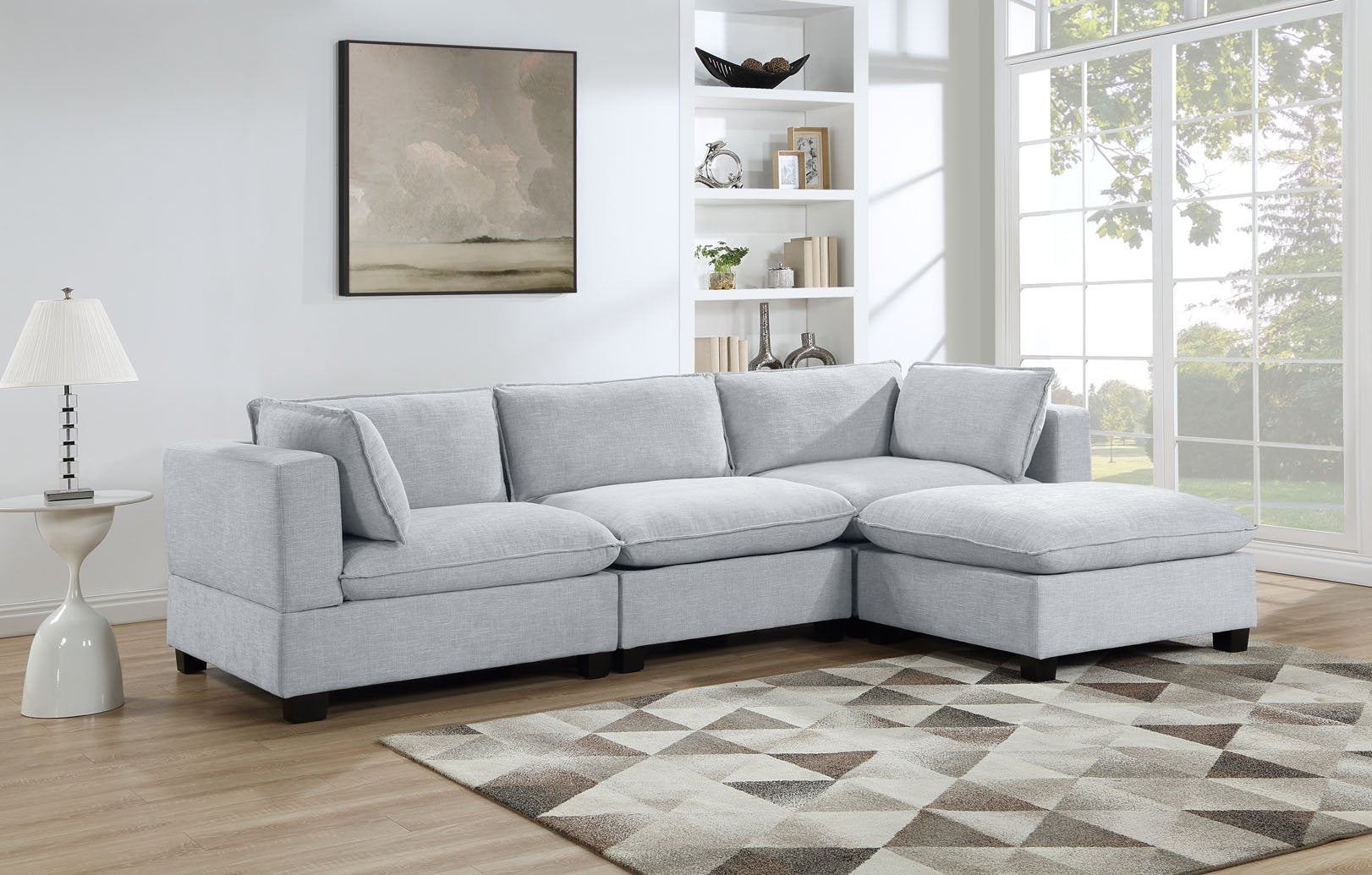 SH8897GRY*SC (4)4-PIECE MODULAR SECTIONAL - SH8897GRY*SC