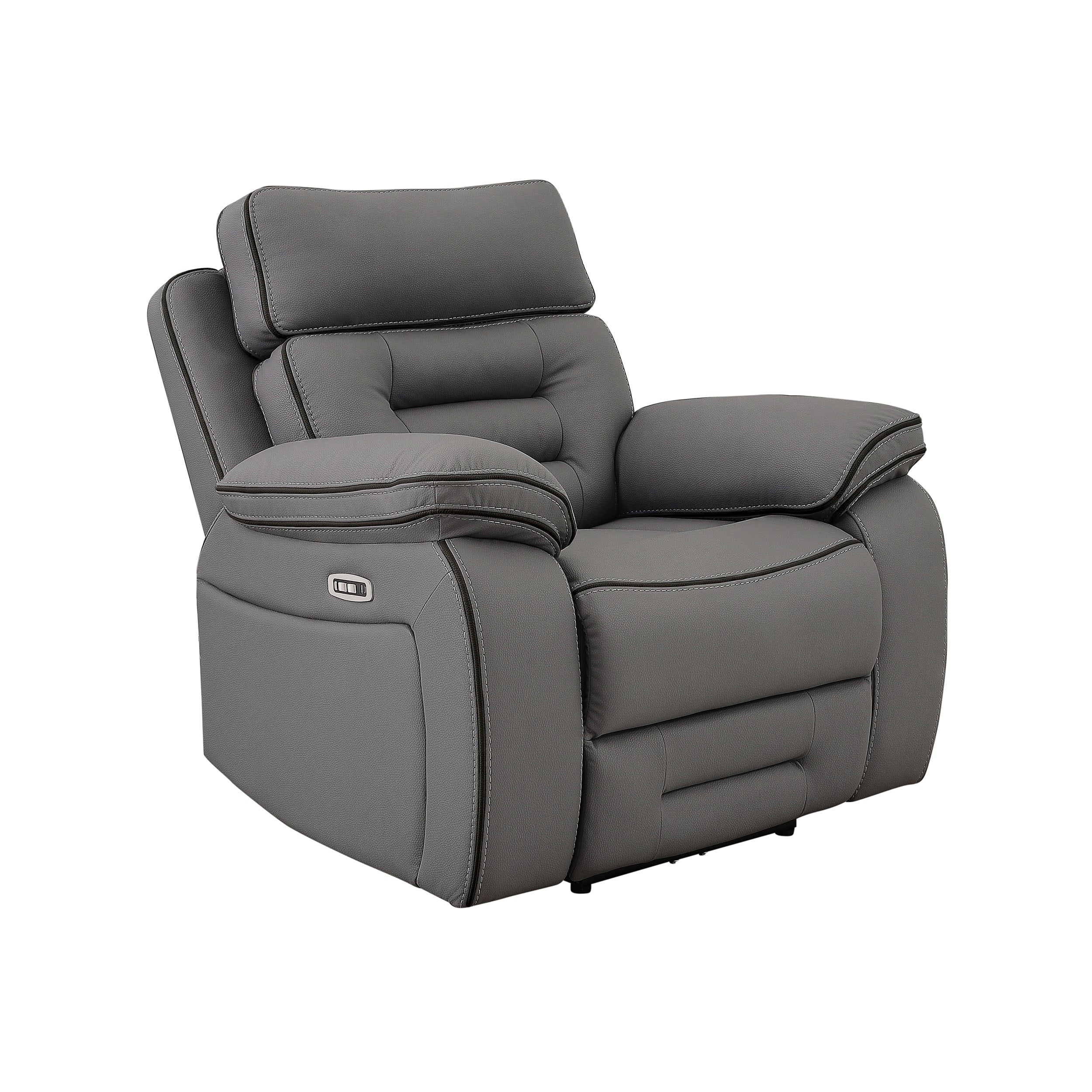 SH8898GRY-1 PW RECLN CHAIR W/ PW HEADREST - SH8898GRY-1