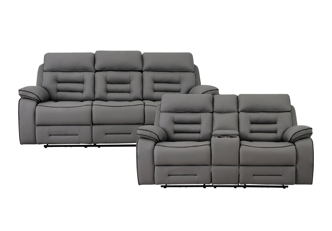 SH8898GRY*2 2PC SET: SOFA, LOVE - SH8898GRY*2