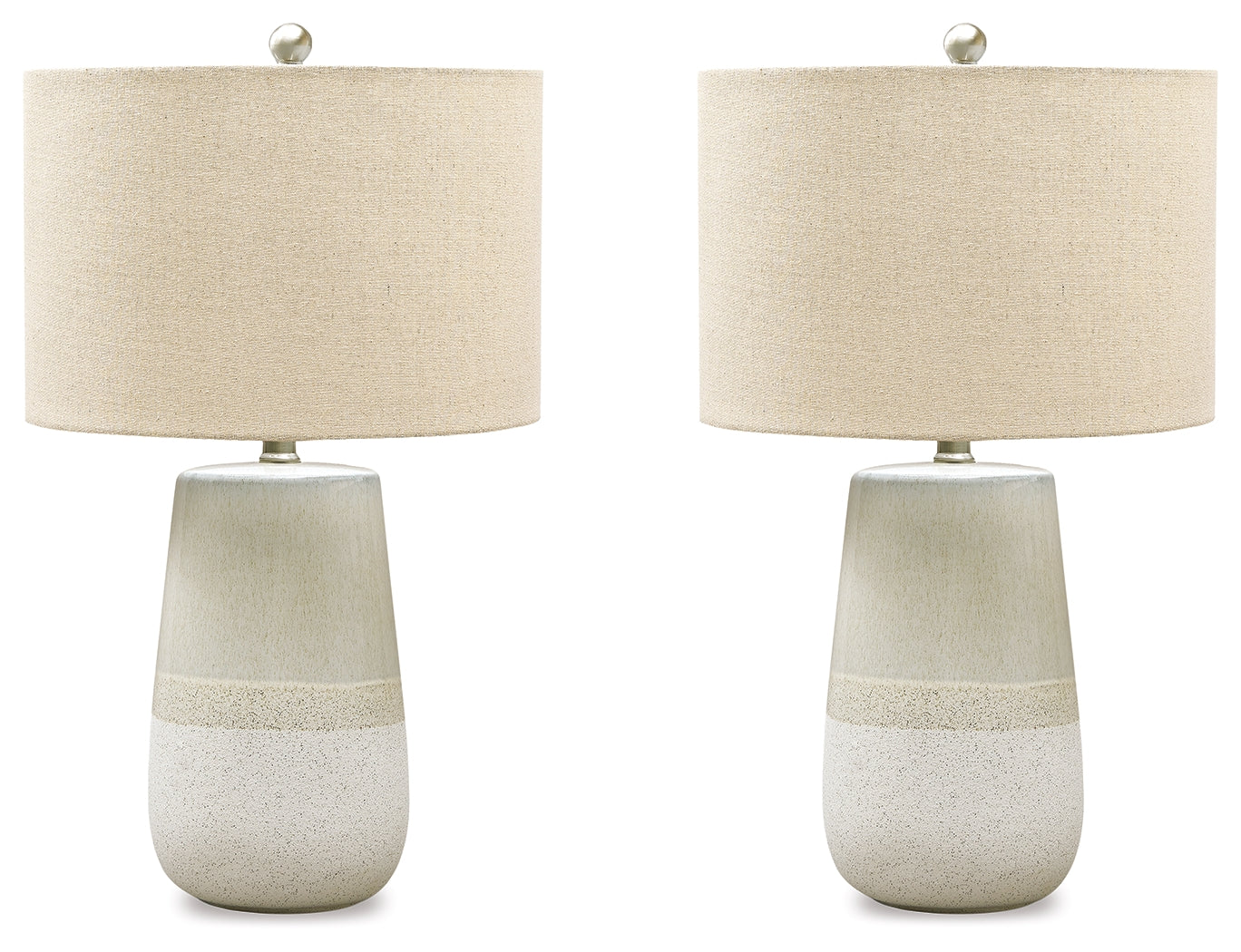 Shavon Beige/White Table Lamp (Set of 2) - L100724X2