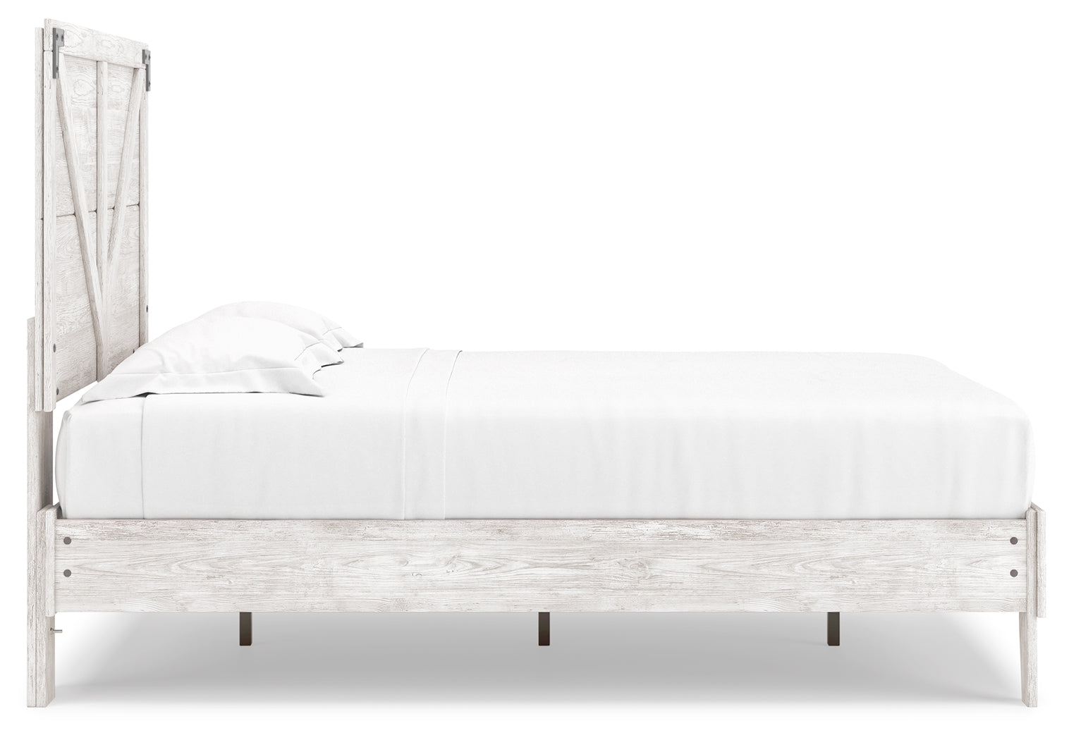 Shawburn White/Brown Full Panel Bed with Chest - EB4121B4