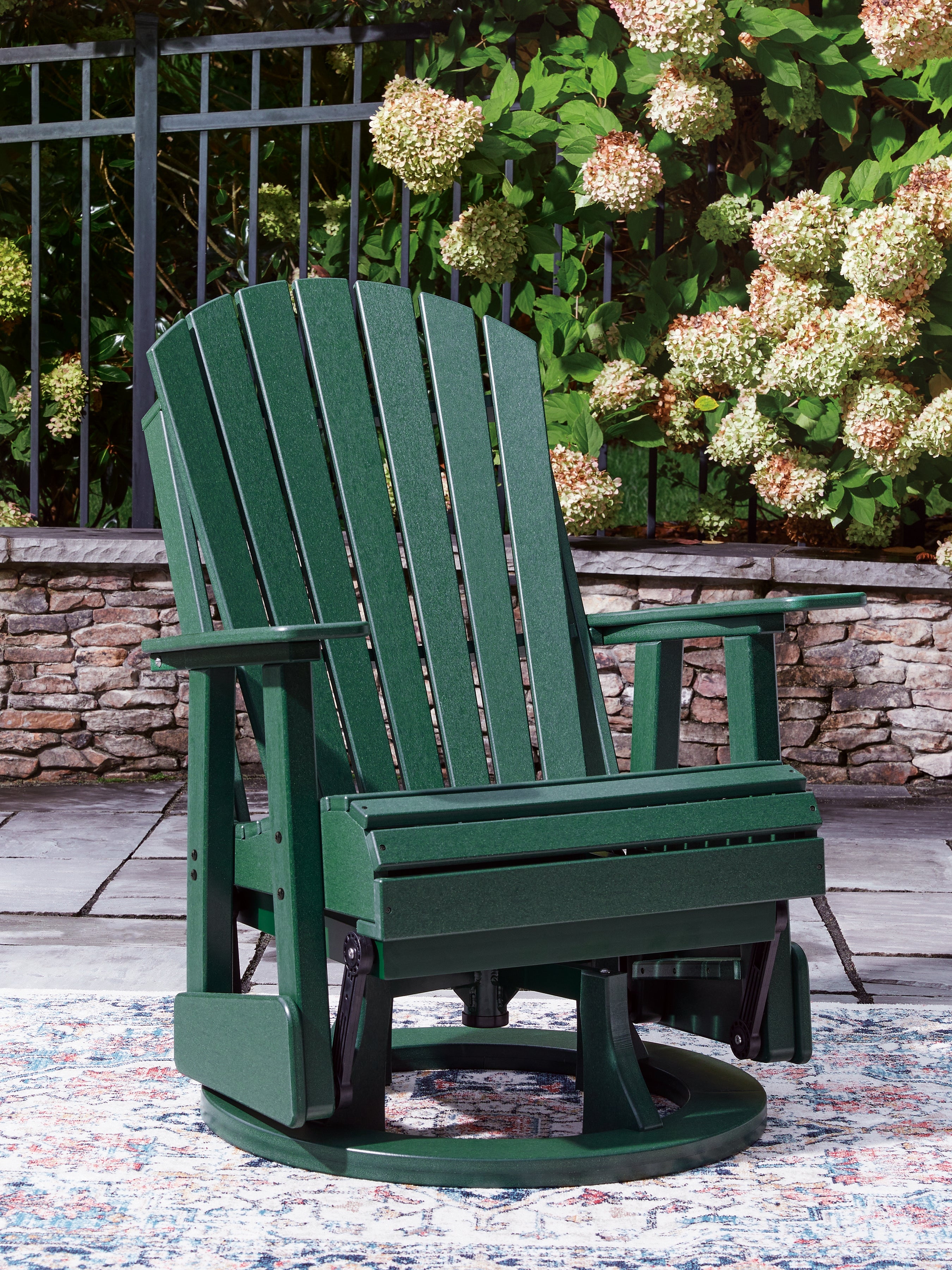Shell Beach Green Outdoor Swivel Glider Chair - PCP115-820