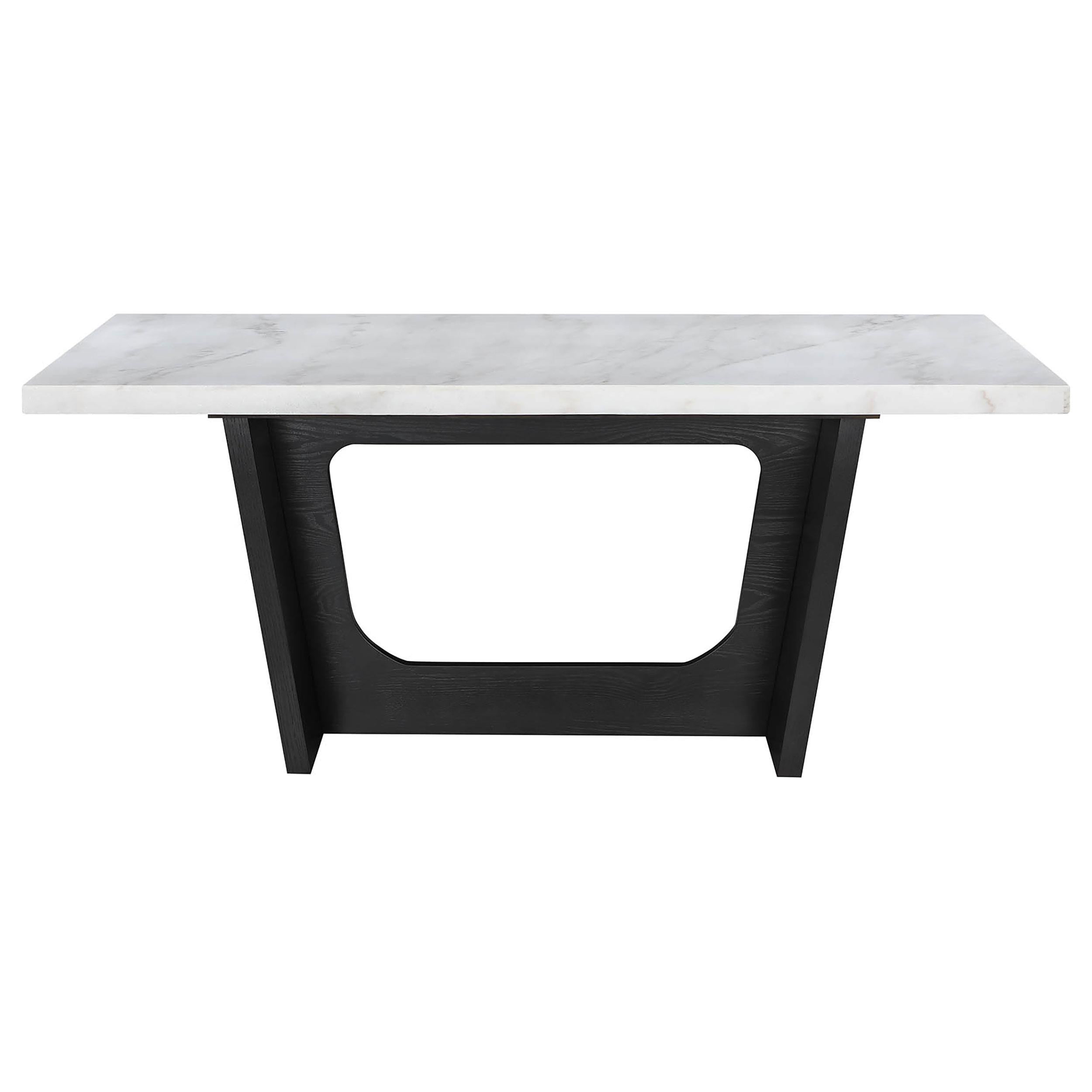 Sherry 5-piece Rectangular Marble Top Dining Table Set Grey - 115511-S5G