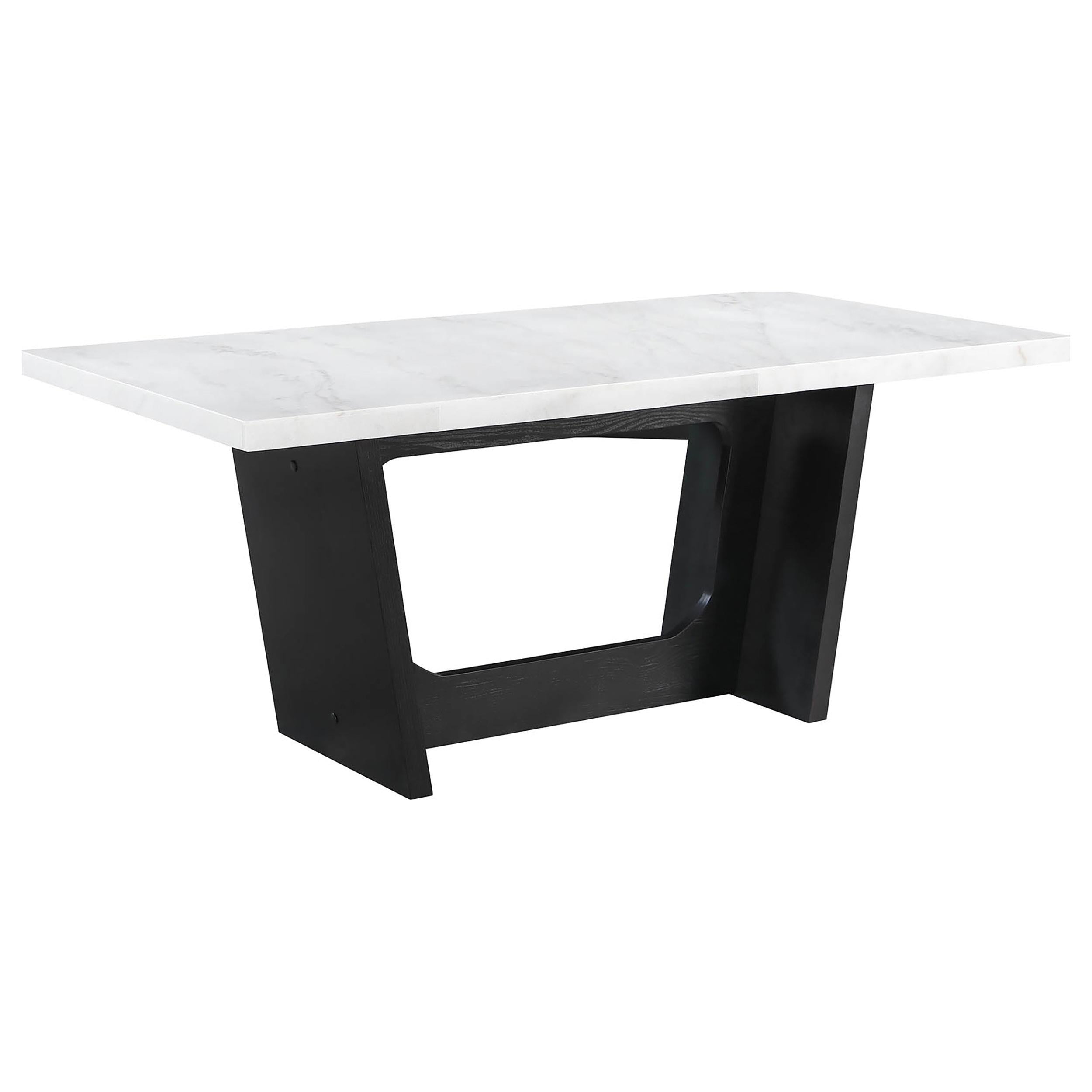Sherry 7-piece Rectangular Marble Top Dining Table Set Grey - 115511-S7G