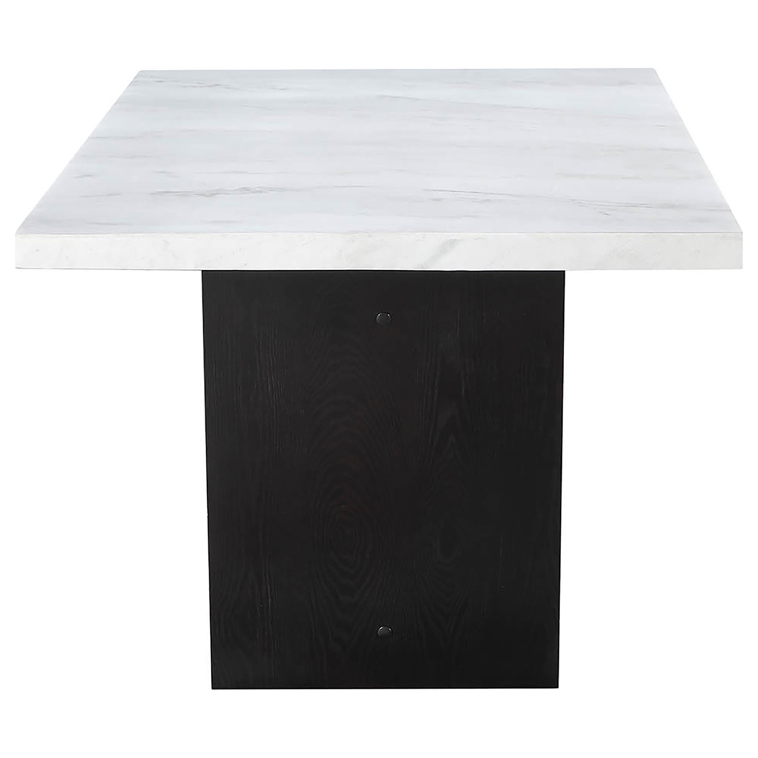 Sherry 7-piece Rectangular Marble Top Dining Table Set Grey - 115511-S7G