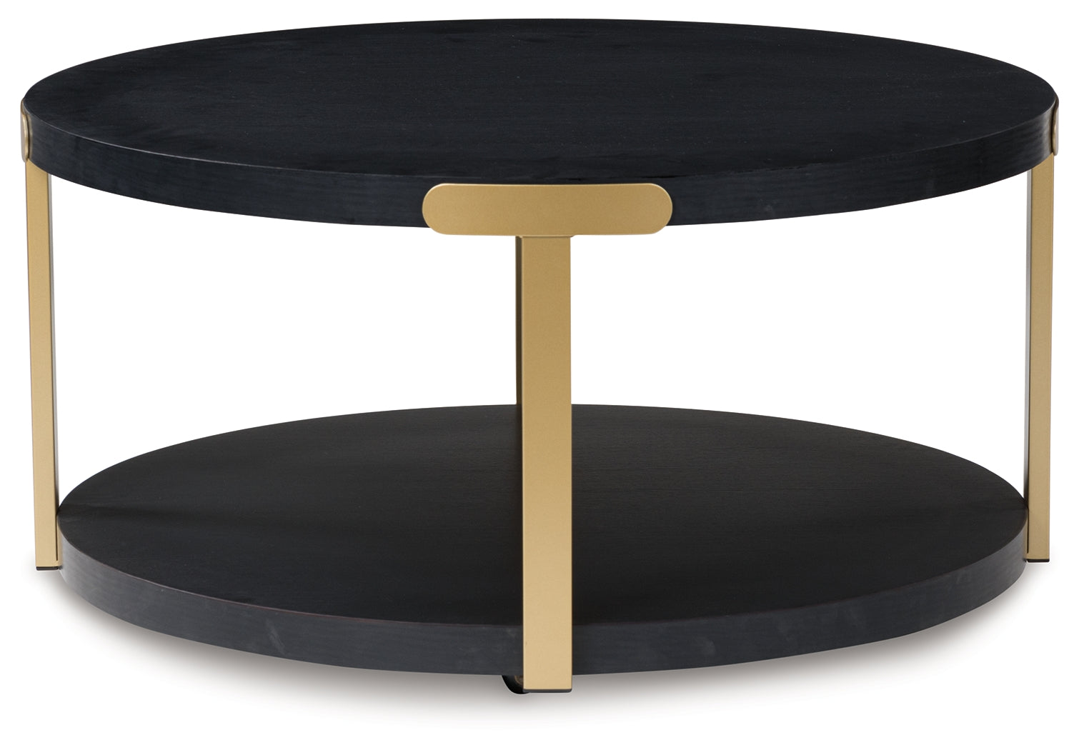 Shylore Black/Brass Finish Table (Set of 3) - T410-13