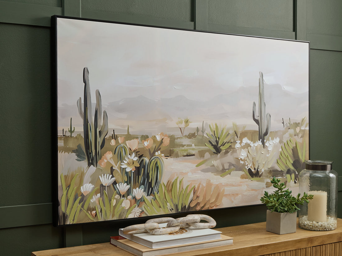 Sidworth Green/Beige/Gray Wall Art - A8000480