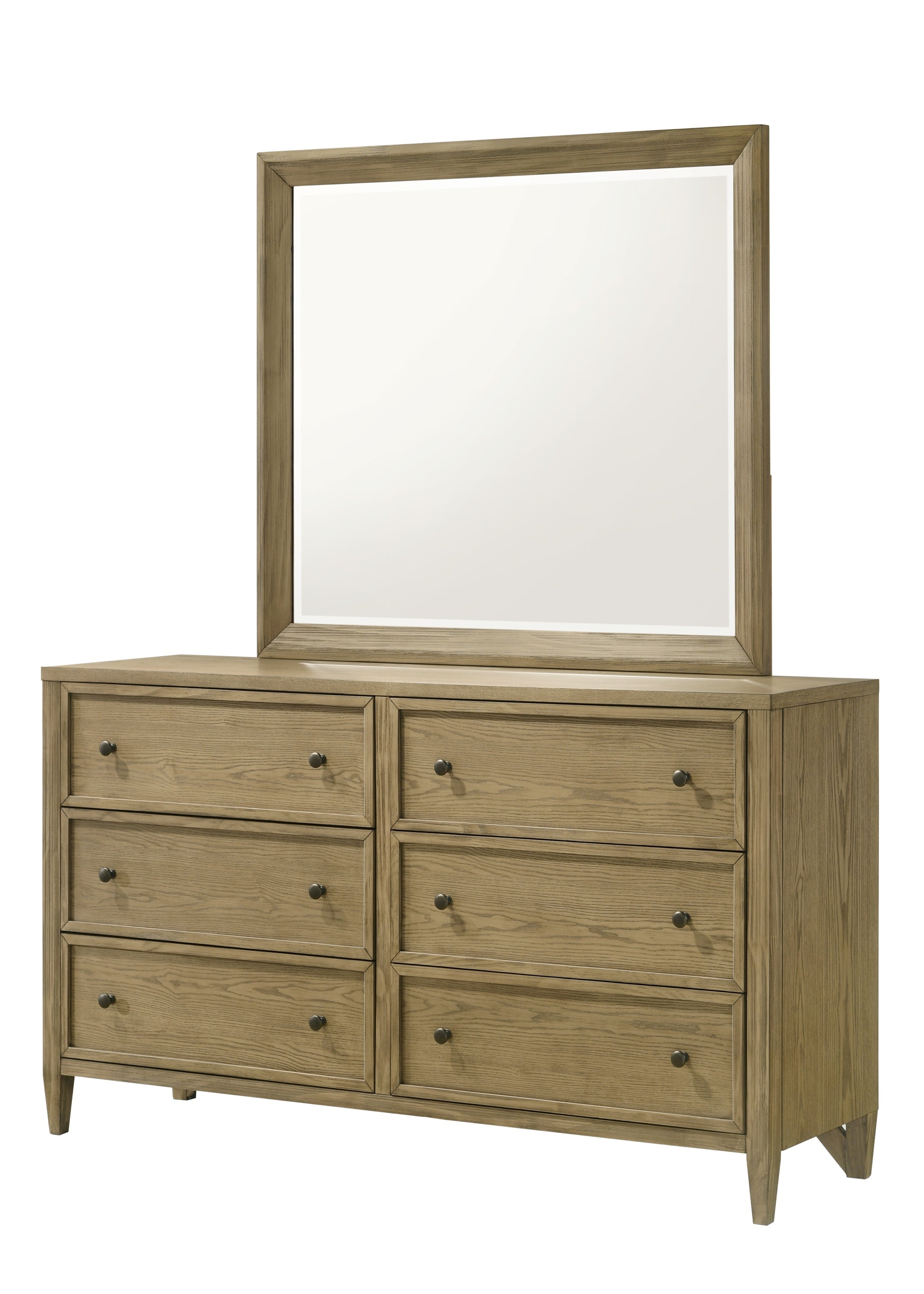 Sienna Rustic Natural Canopy Platform Bedroom Set - SET | B8250-Q-HBFB | B8250-Q-BASE | B8250-KQ-RAIL | B8250-2 | B8250-4