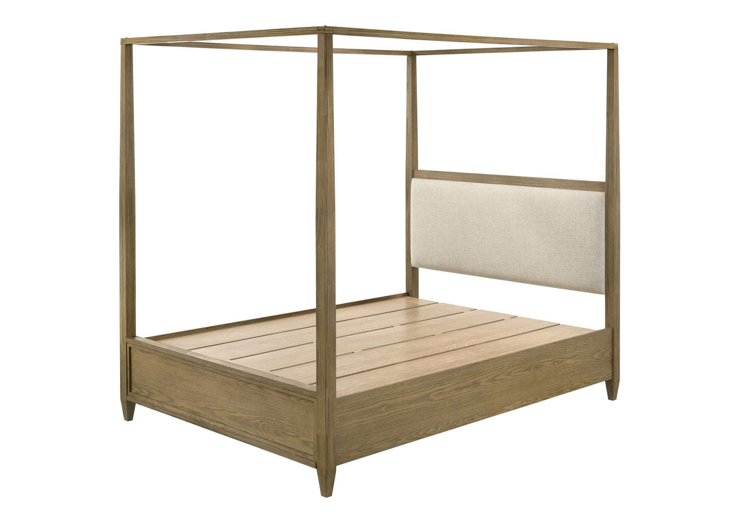 Sienna Rustic Natural Queen Canopy Platform Bed - SET | B8250-Q-HBFB | B8250-Q-BASE | B8250-KQ-RAIL