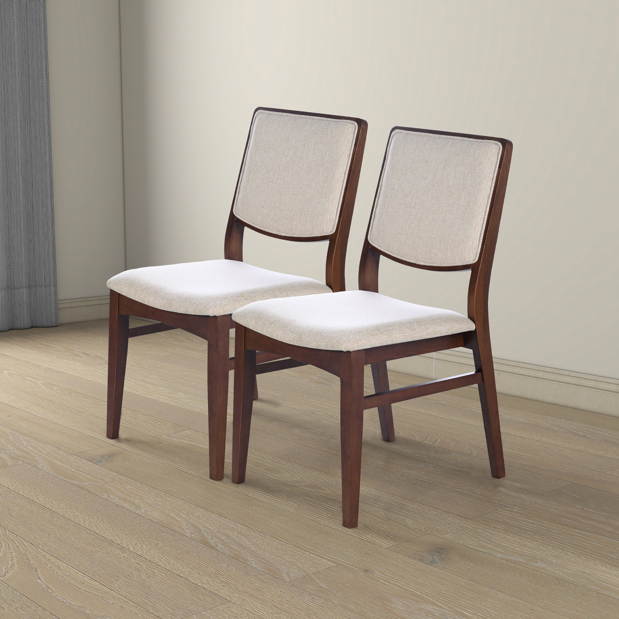 Skylar Beige Fabric Dining Chair (Set Of 2) - DCH03603601