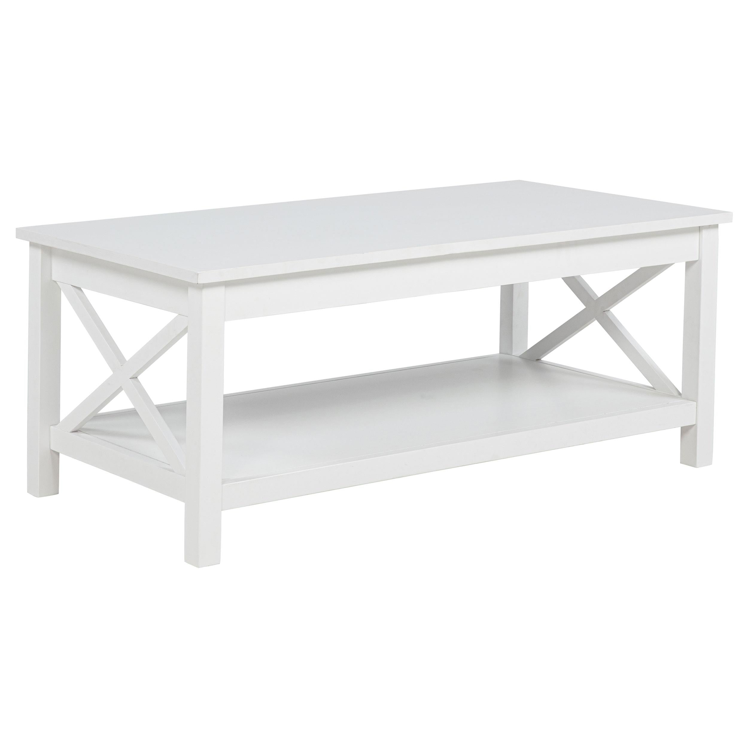 Skyview 44-inch Rectangular Lift Top Coffee Table White - 722088