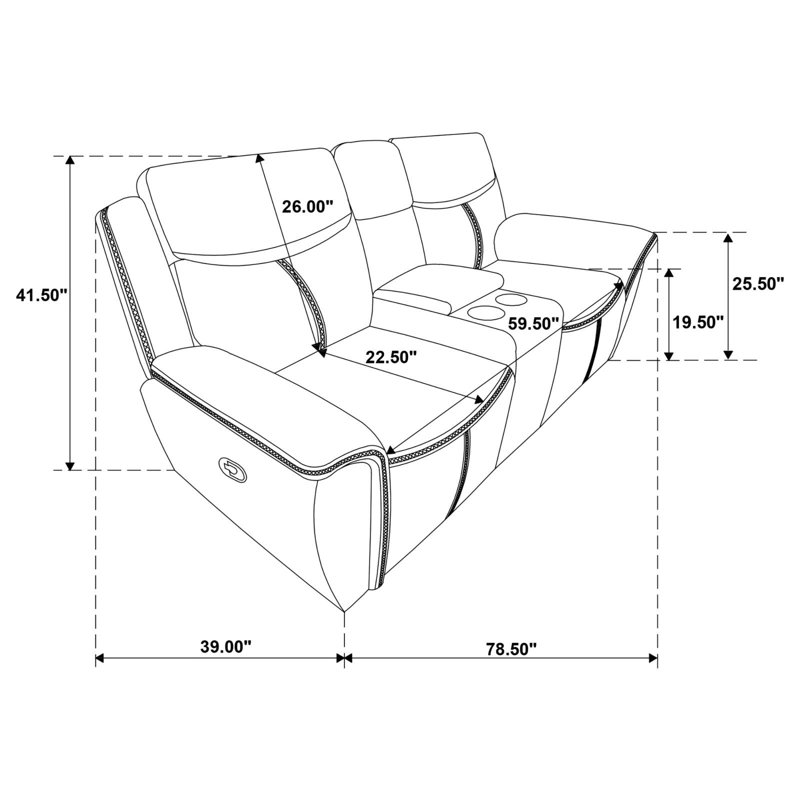 Sloane Blue 3-Piece Upholstered Motion Reclining Sofa Set from Coaster - Luna Furniture