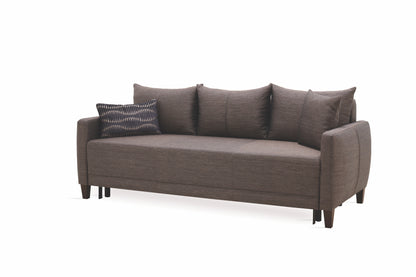 Smart Belzoni Brown/Blue 3-Seater Sofa Bed with Storage - SMART 03.302.0582.5576.0101.0000.17.4