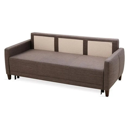 Smart Belzoni Brown/Blue 3-Seater Sofa Bed with Storage - SMART 03.302.0582.5576.0101.0000.17.4