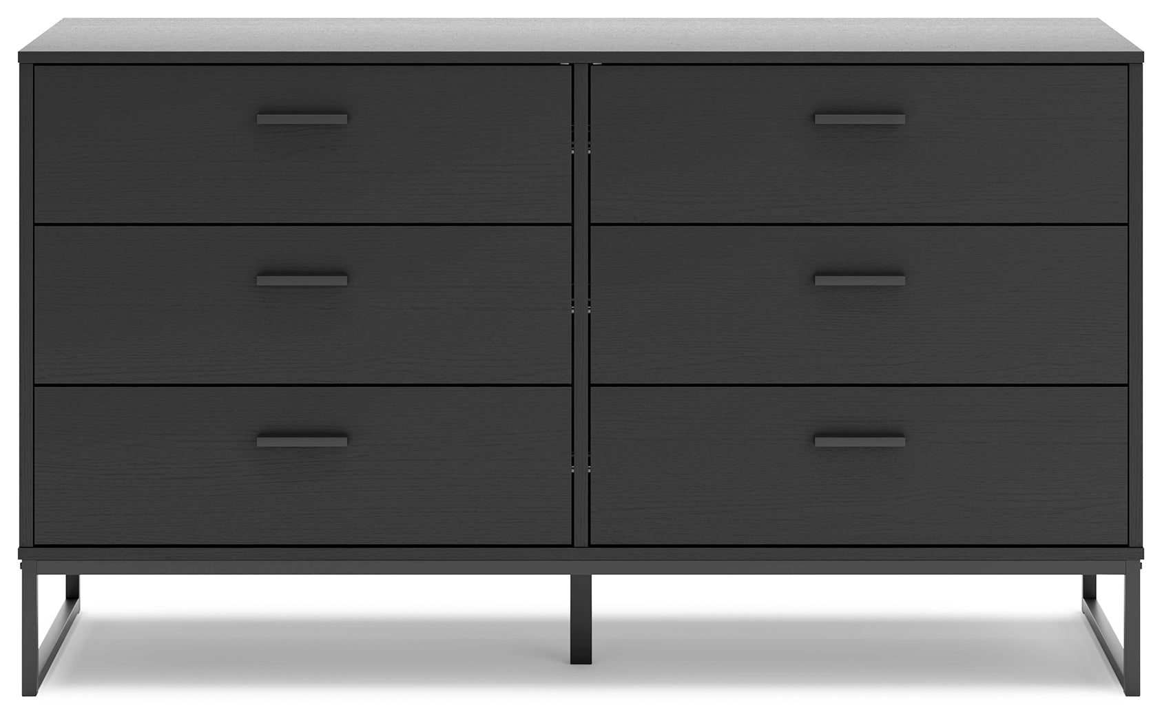 Socalle Full Panel Platform Bed with Dresser, Chest and Nightstand in Black - PKG018875