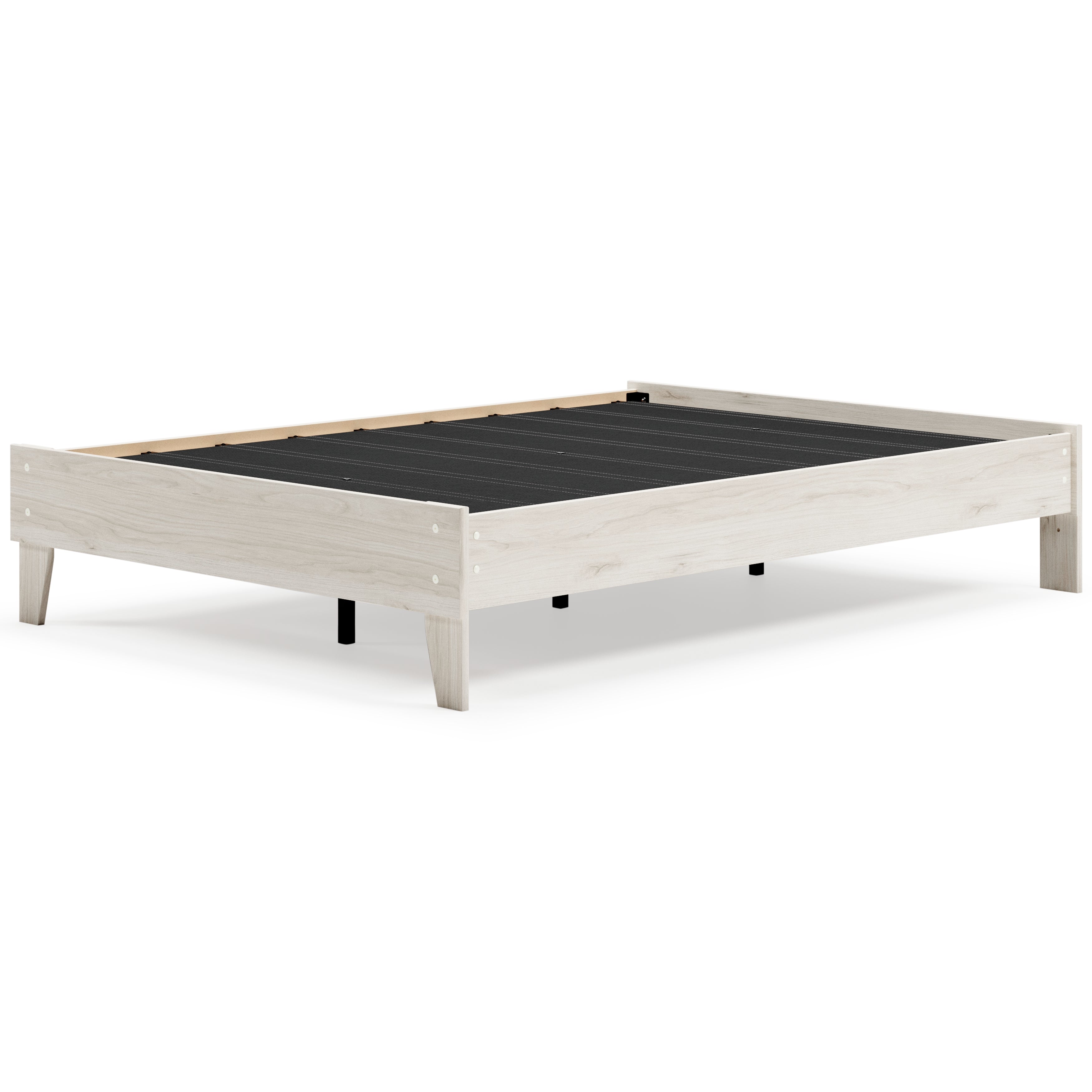 Socalle Full Platform Bed with Mattress in Light Natural - PKG018219
