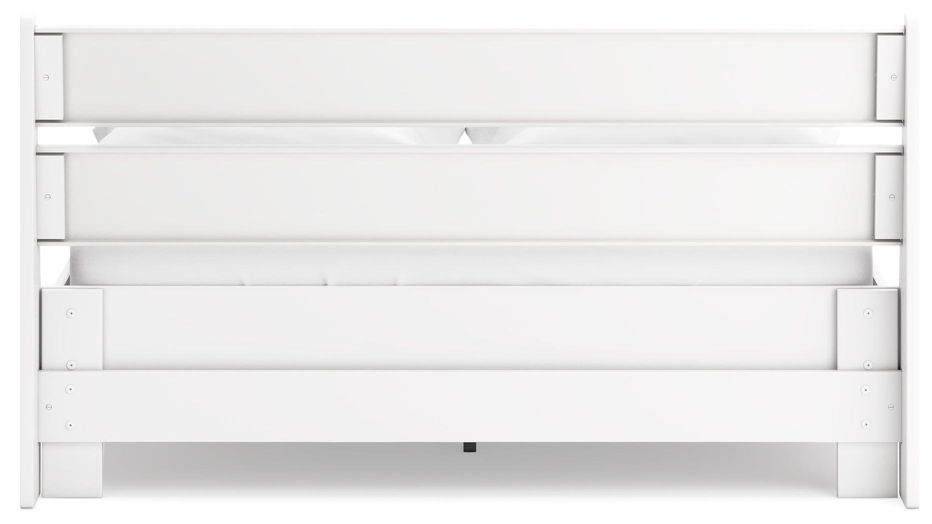 Socalle Queen Panel Platform Bed with 2 Nightstands in Two-tone - PKG019088