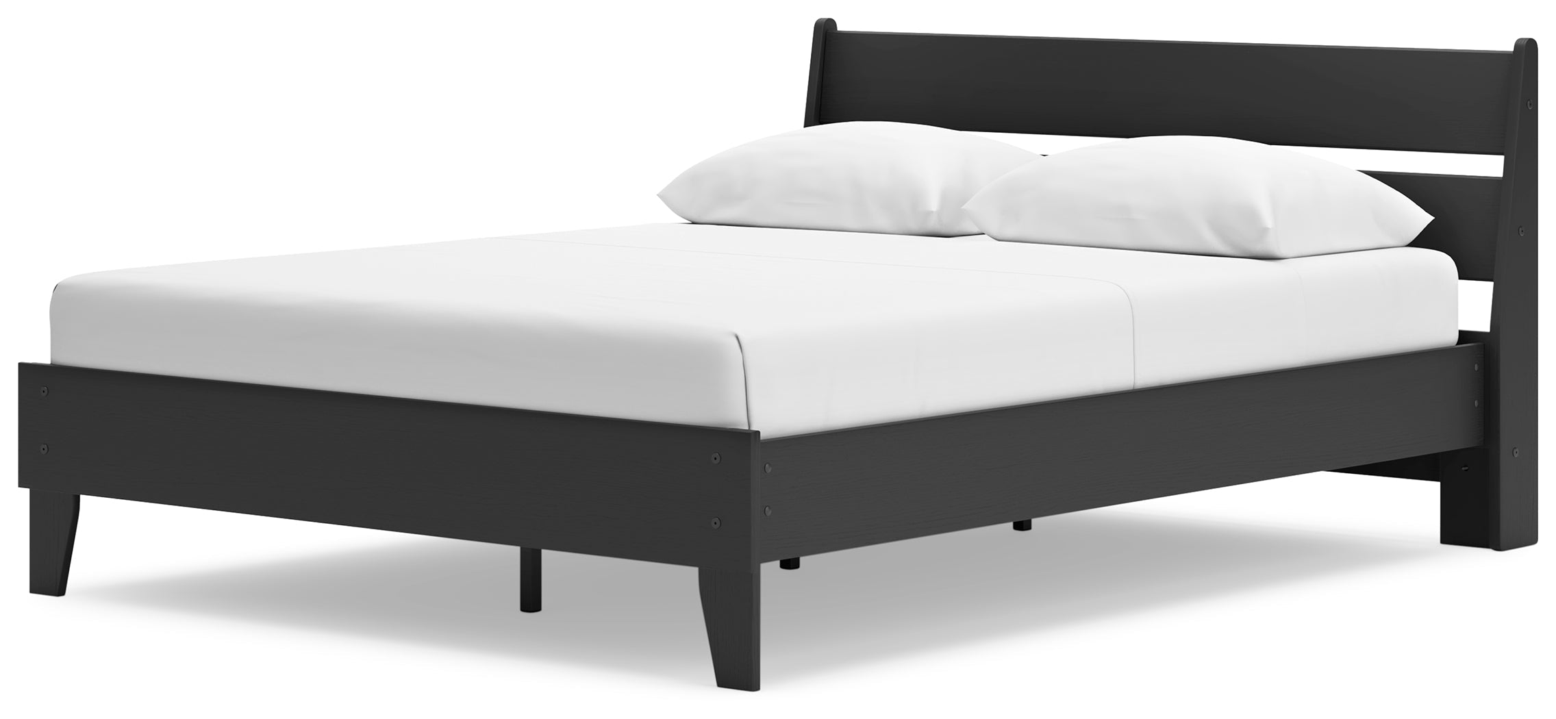 Socalle Queen Panel Platform Bed with Dresser, Chest and Nightstand in Black - PKG018879